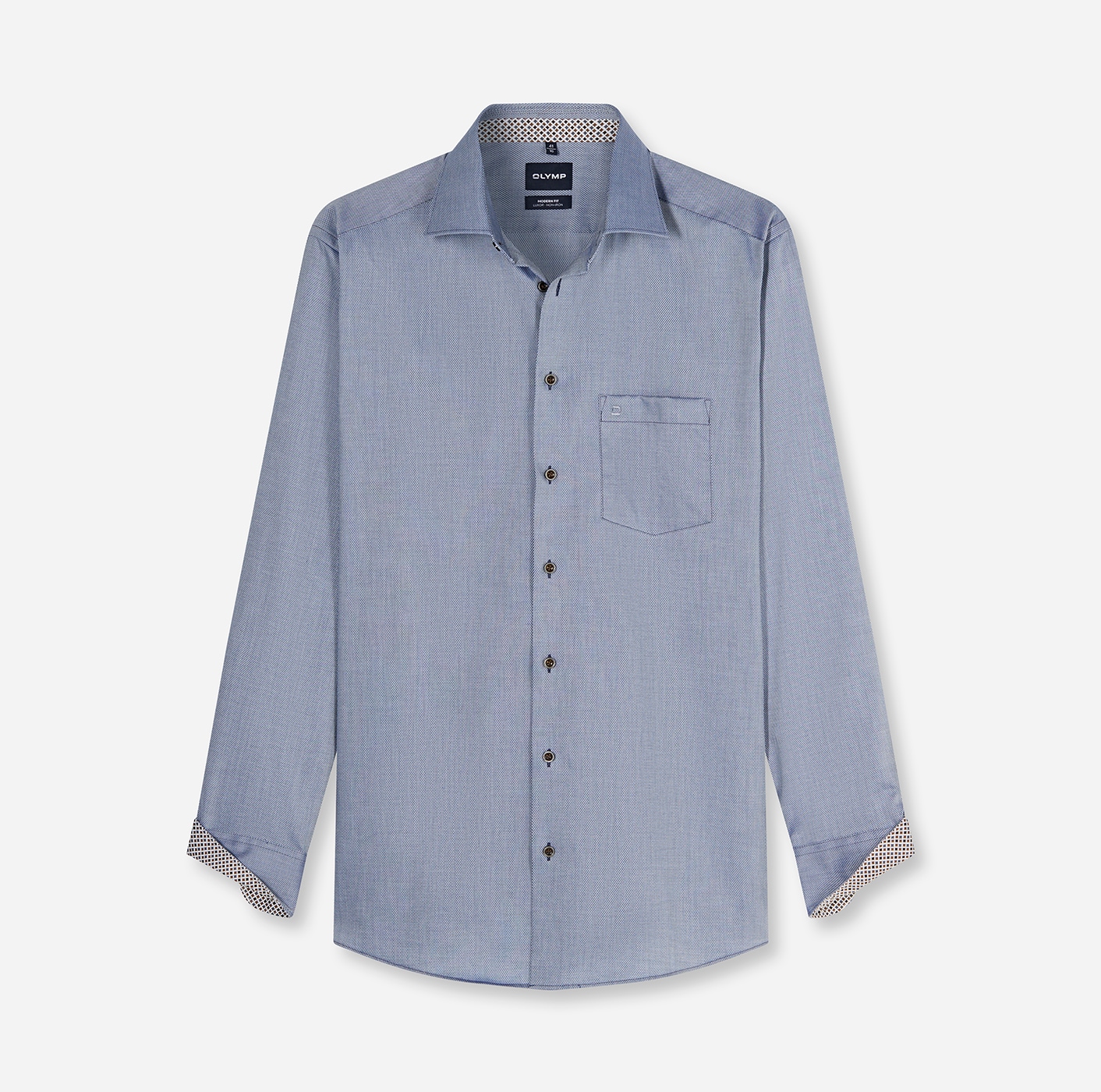 OLYMP Chemise à manches longues »Luxor« Chemise d'affaires, col New Kent, coupe moderne