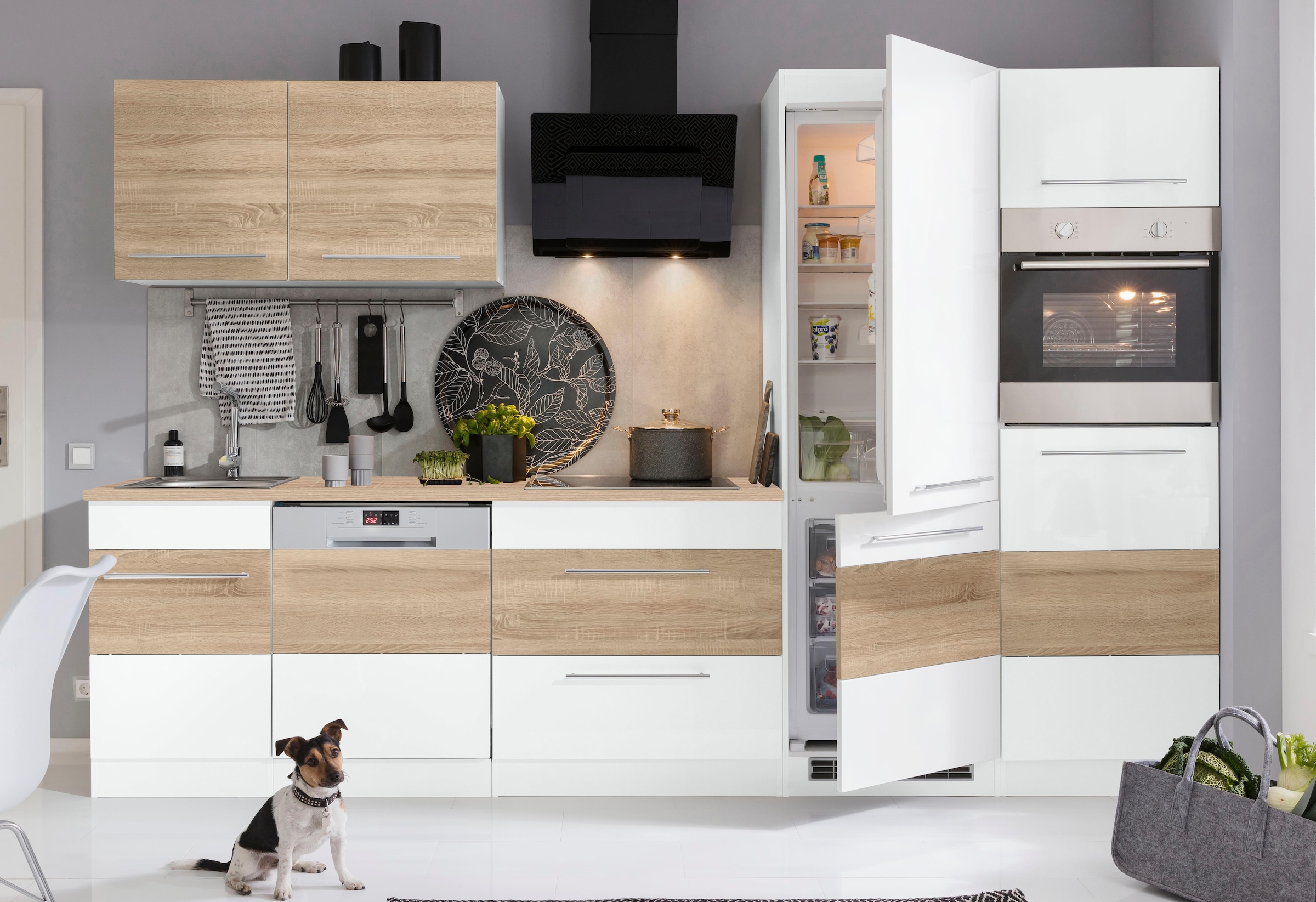 KOCHSTATION Kitchenette »KS-Trient« largeur 310 cm, option appareils électriques, avec plan de travail