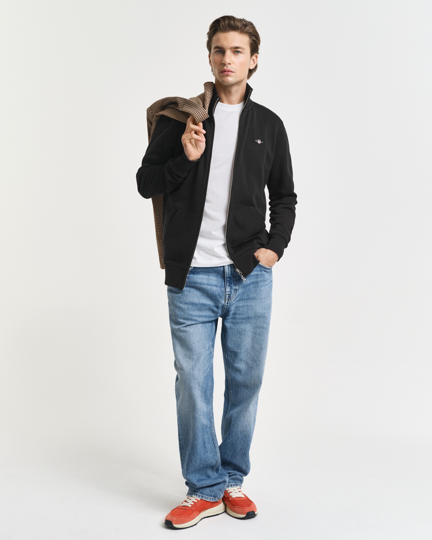 Gant Veste sweat »REG SHIELD FULL ZIP SWEAT« avec broderie logo sur la poitrine