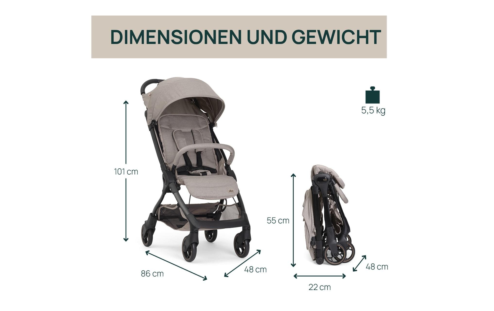 Chicco Poussette pour enfants »Aero-We« 22 kilos