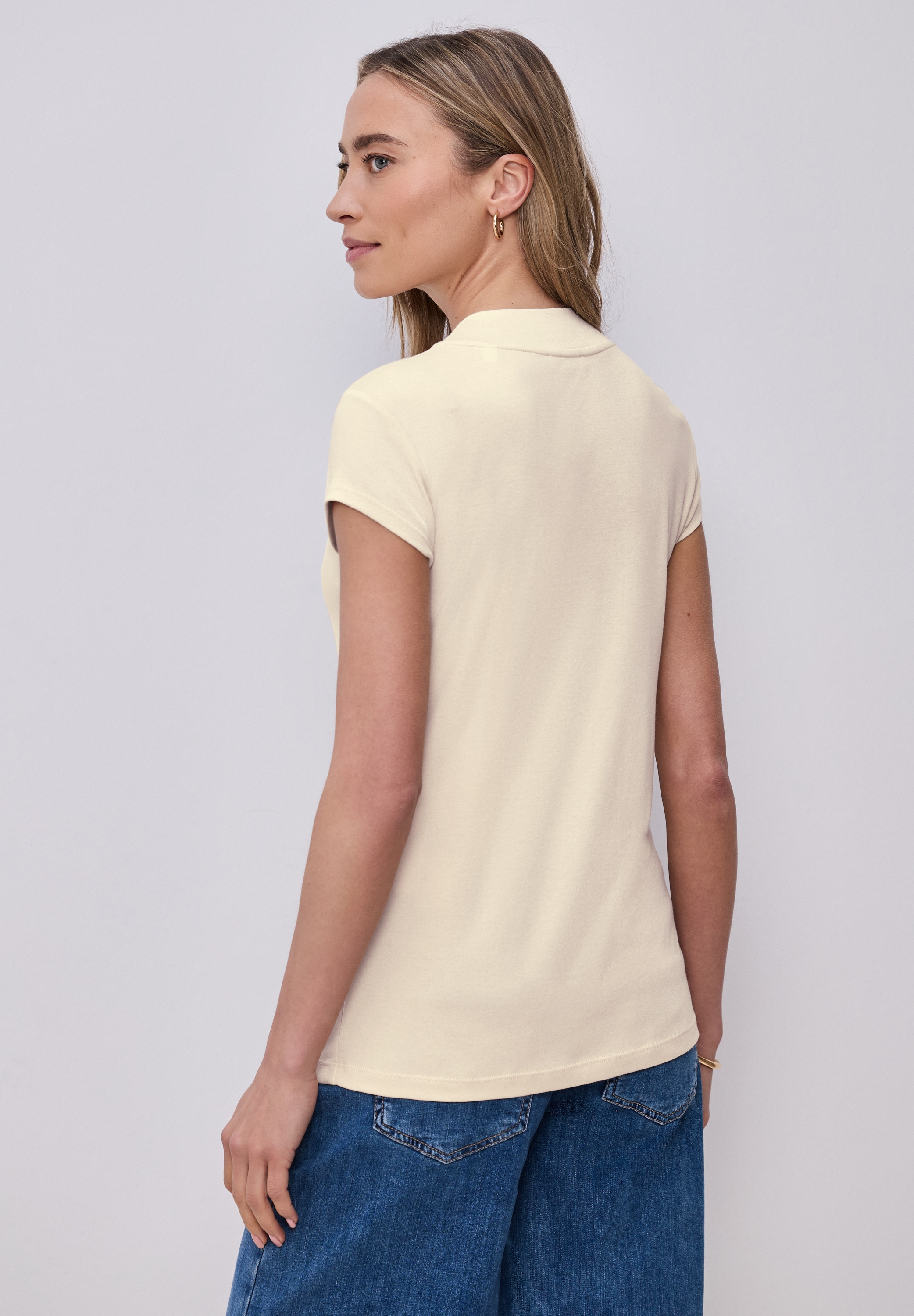 STREET ONE T-shirt à manches courtes Sommershirt mit Turtle Neck