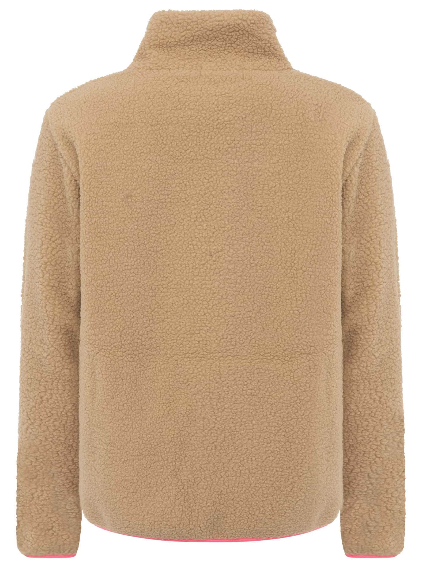 Zwillingsherz Kapuzensweatjacke »"Classic"« kuscheliges Teddy-Fleece , Kontrastdetails, Brutstasche, Stehkragen