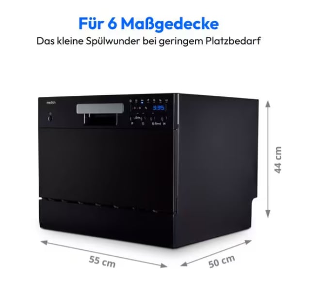 Medion® Tischgeschirrspüler »MD 37496« 6 Massgedecke