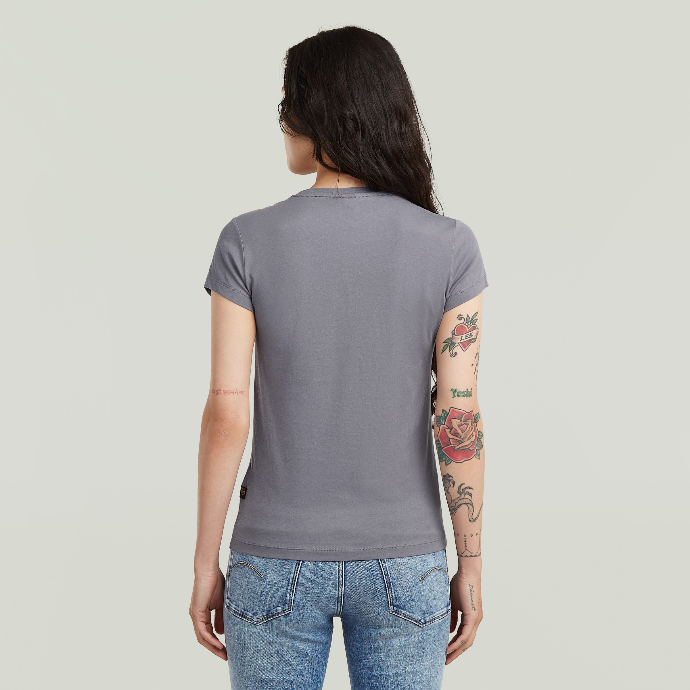 G-STAR T-shirt en V »Eyben« mit Label