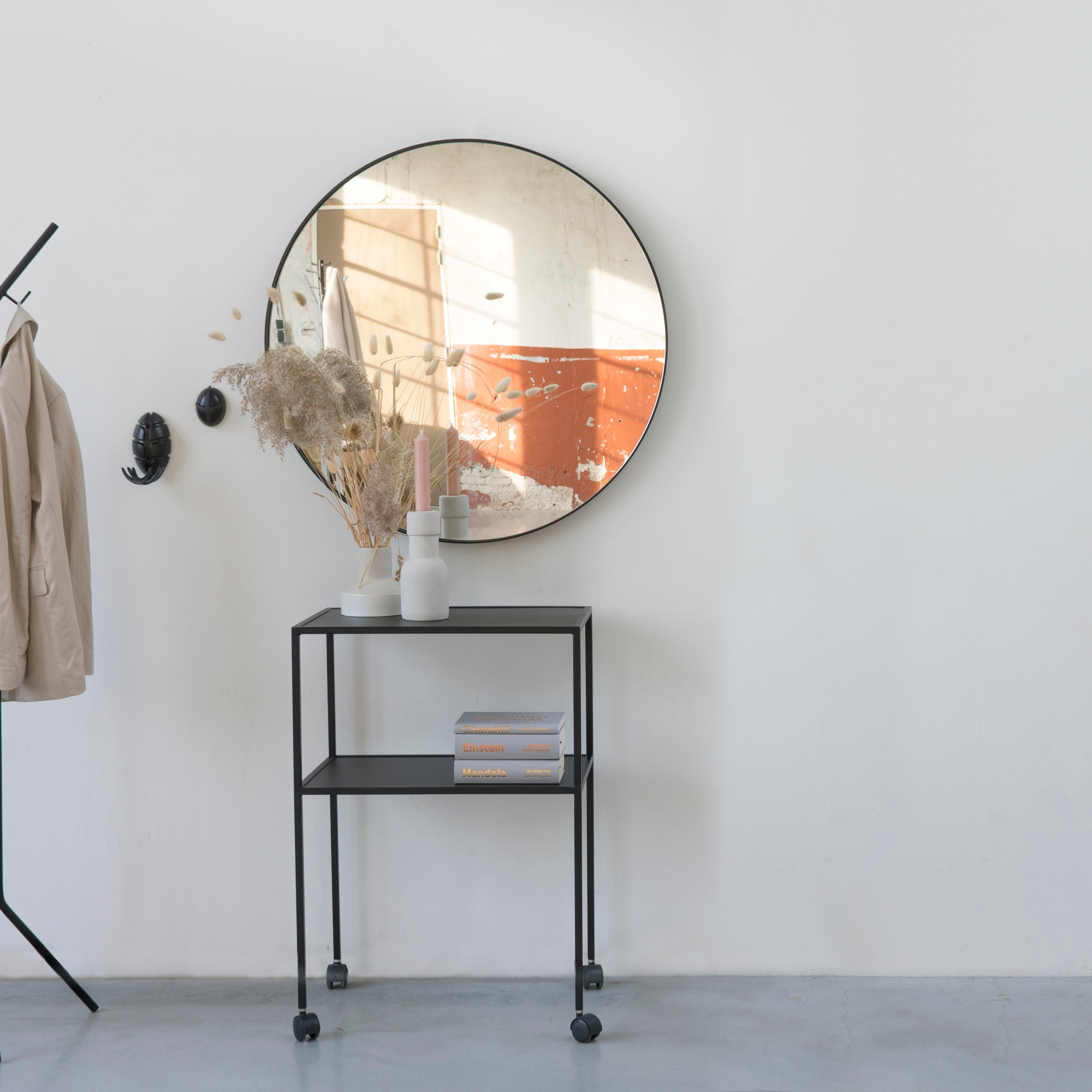 Spinder Design Miroir mural »Donna« métal, aspect de haute qualité, Ø 90 cm