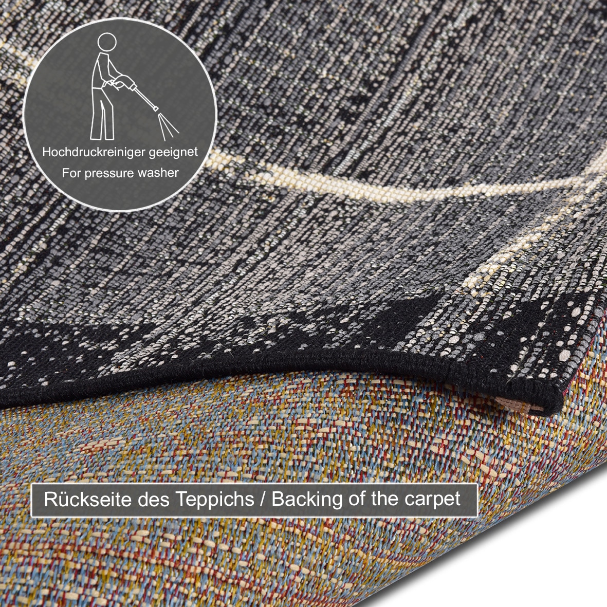 Gino Falcone Teppich »Outdoor-Africa 38« rechteckig 5 mm Höhe Flachgewebe, Ethno Style, In- und Outdoor geeignet