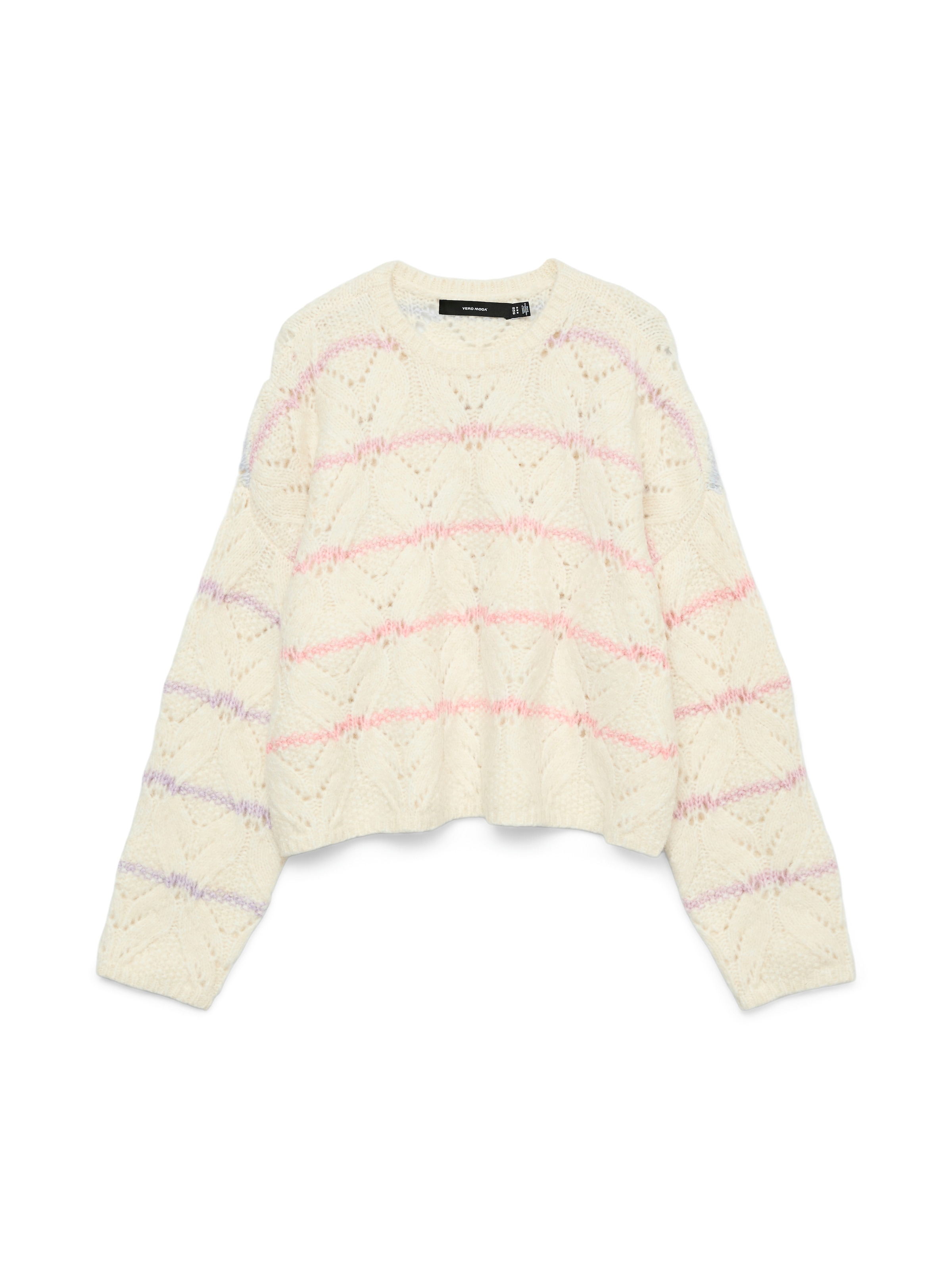 Vero Moda Strickpullover »VMNEW HATTY LS O-N STITCH PULLOVER BOO« mit zarten Streifen
