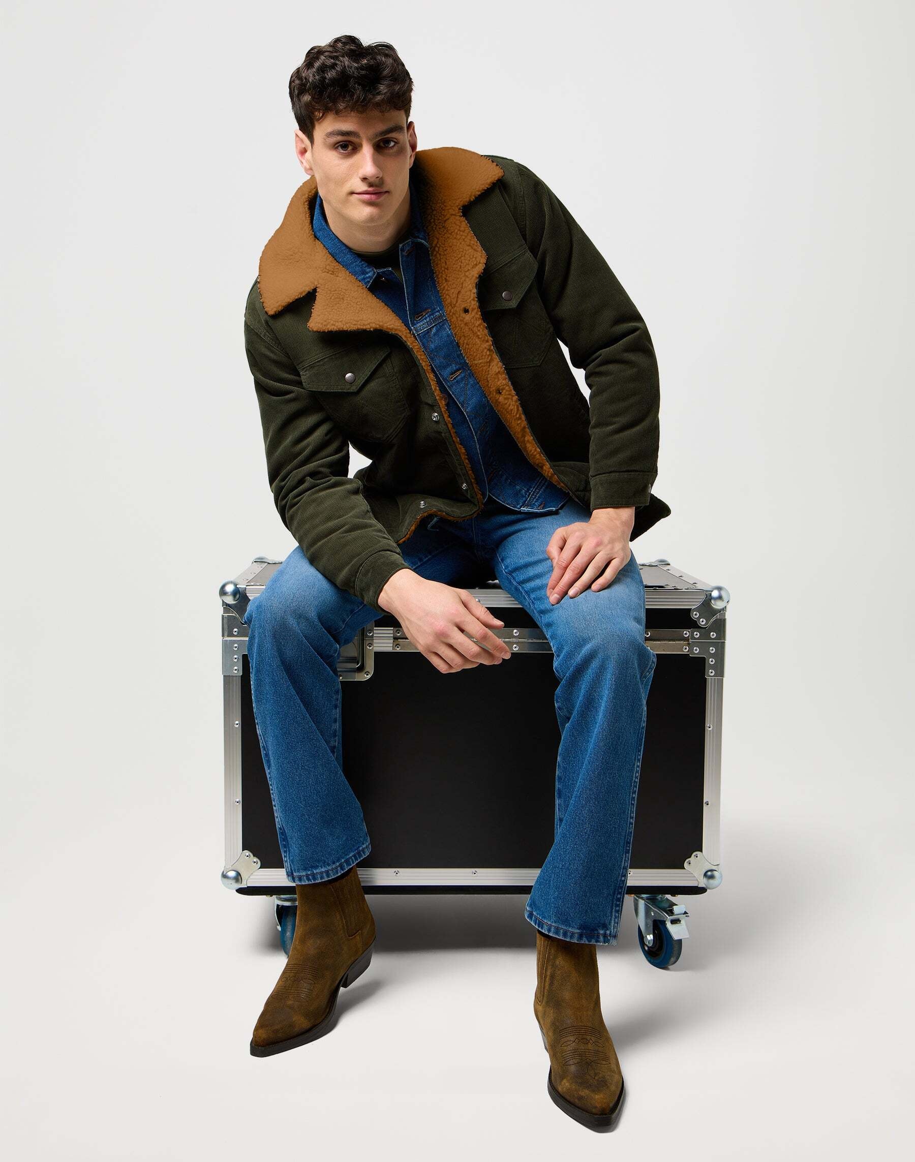 Wrangler Fleecejacke »WRANGLER Sherpajacke Wrange Coat«