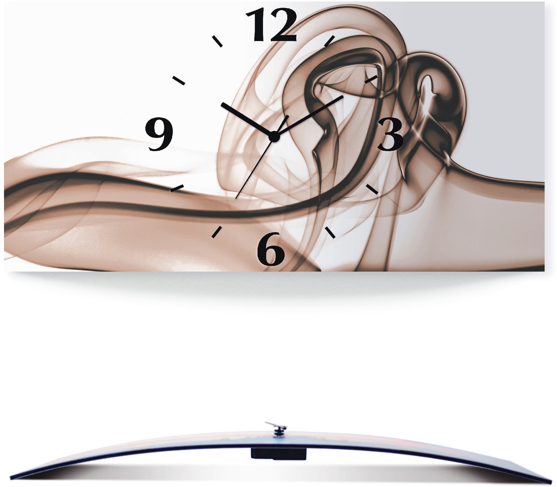Artland Horloge murale »Aufeinandertreffen Hintergrund- braun« wahlweise mit Quarz- oder Funkuhrwerk, lautlos ohne Tickgeräusche