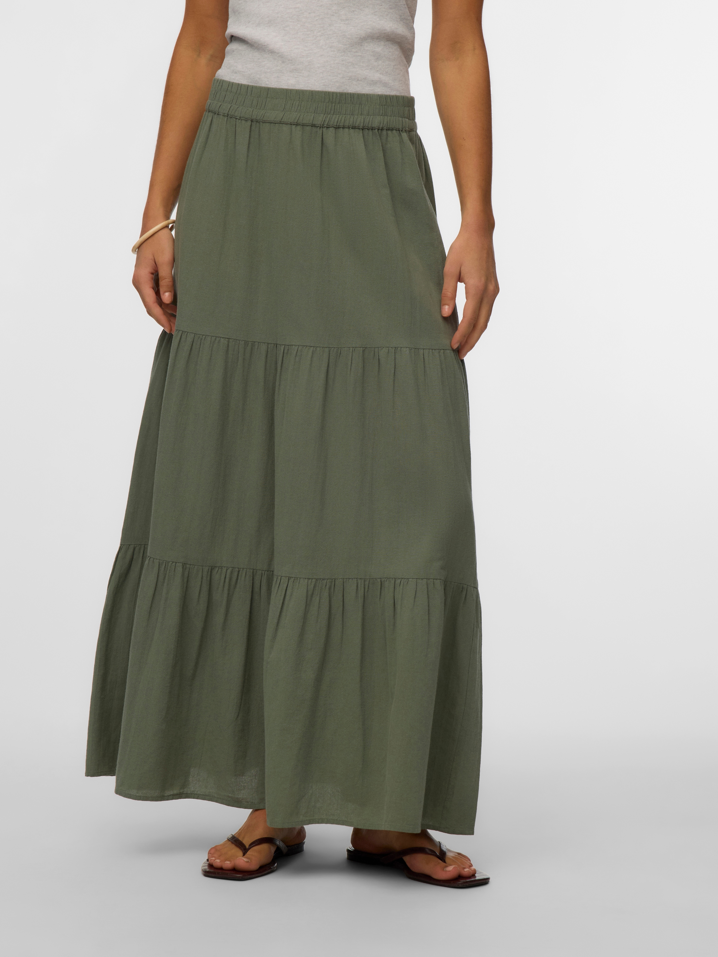 Vero Moda Maxi jupe »VMDICTHE HW MAXI SKIRT WVN GA« Coton
