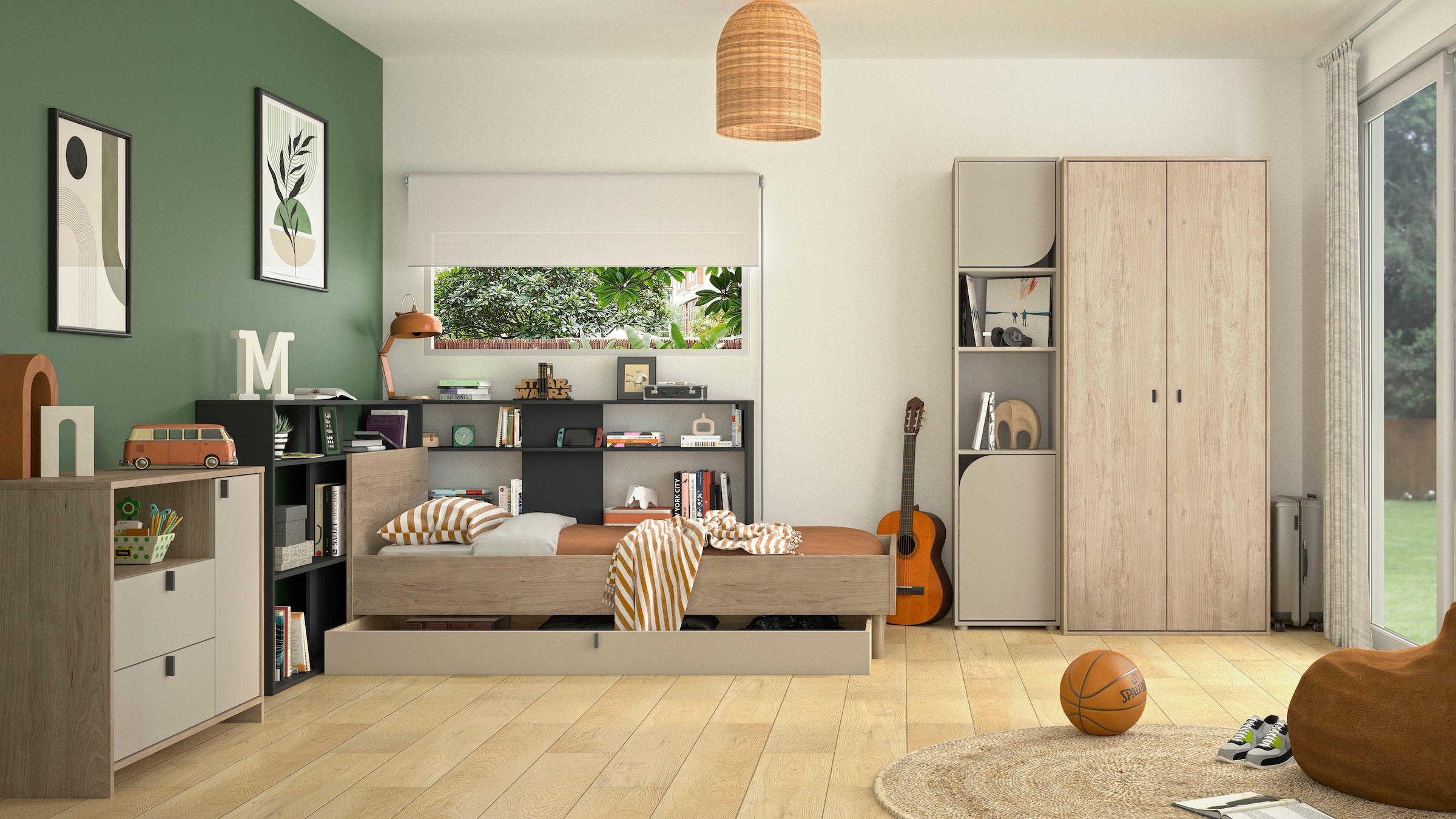 Gami Armoires à vêtements »2-türiger Kleiderschrank« ein einfaches und funktionales, gut eingerichtetes Schrank