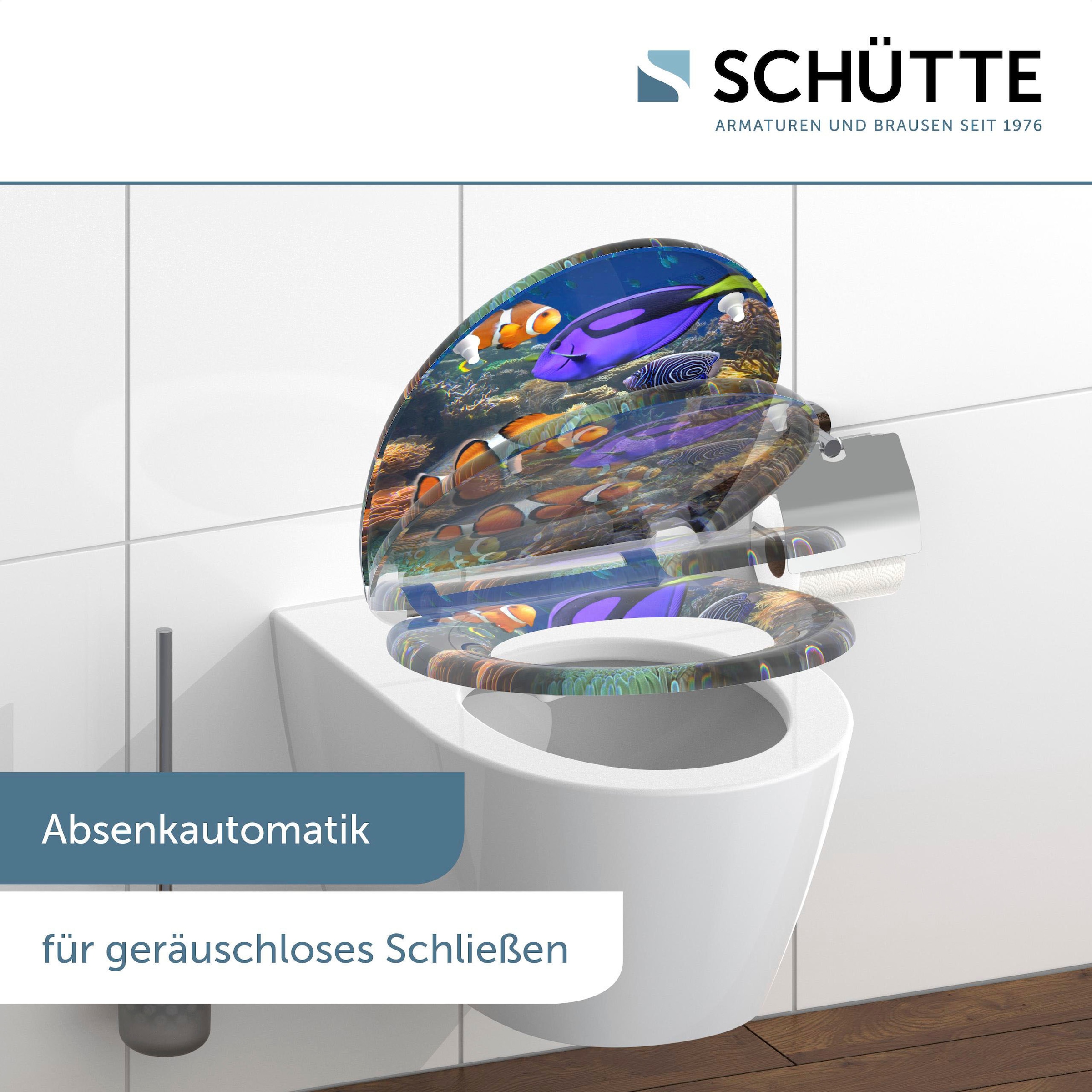 Schütte WC-Sitz »SEA LIFE« bruchsicher und kratzfest, Absenkautomatik, Standardmass