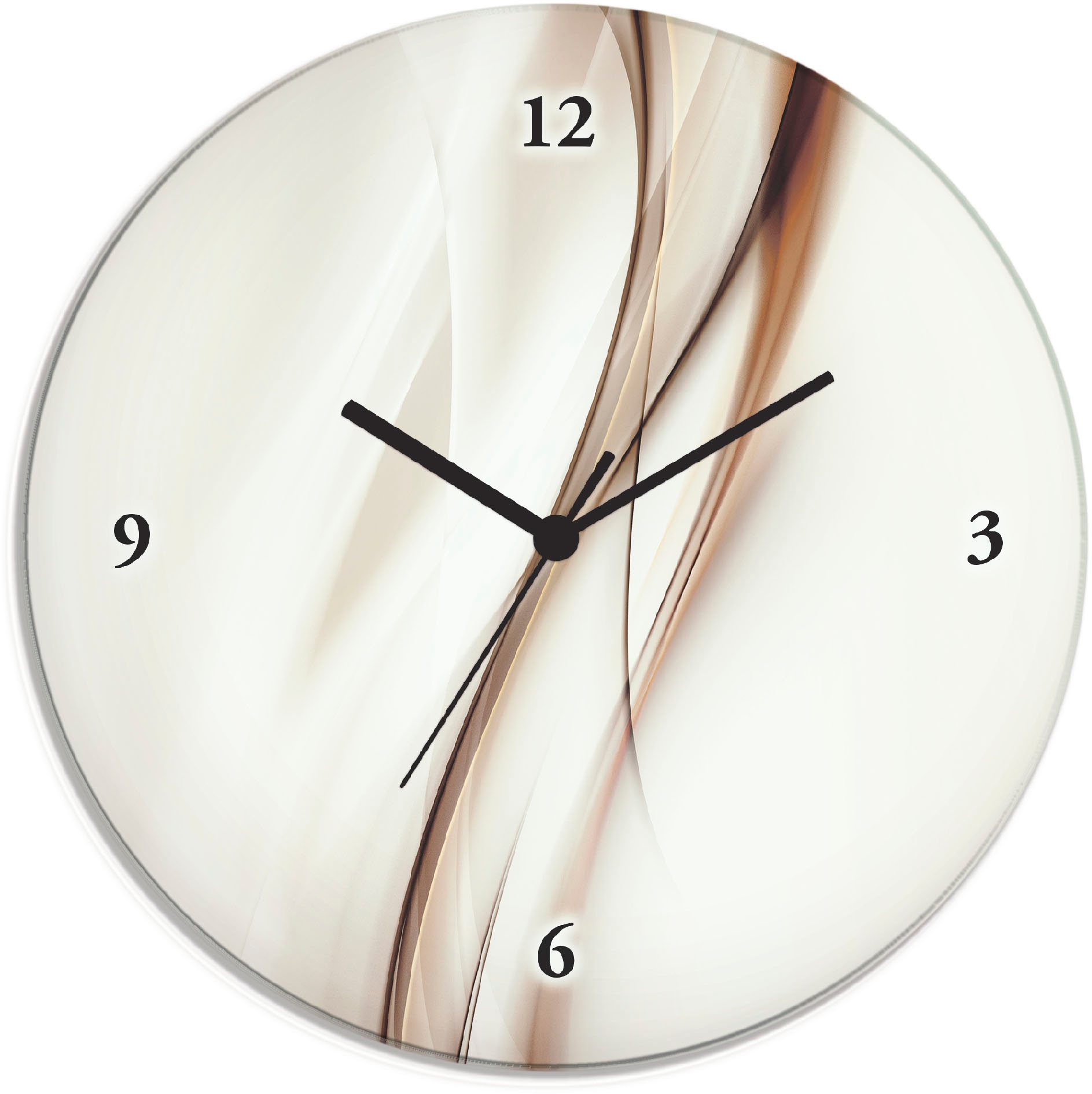 Artland Horloge murale »Braun Abstrakt« wahlweise mit Quarz- oder Funkuhrwerk, lautlos ohne Tickgeräusche