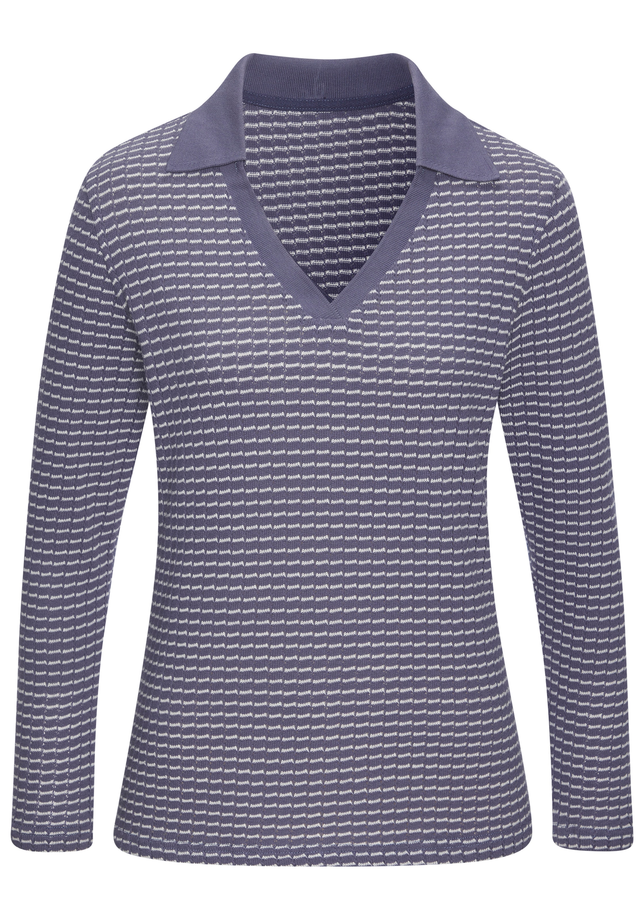 Vivance Polo à manches longues »aus strukturierter Strickqualität« schöne Strick-Qualität