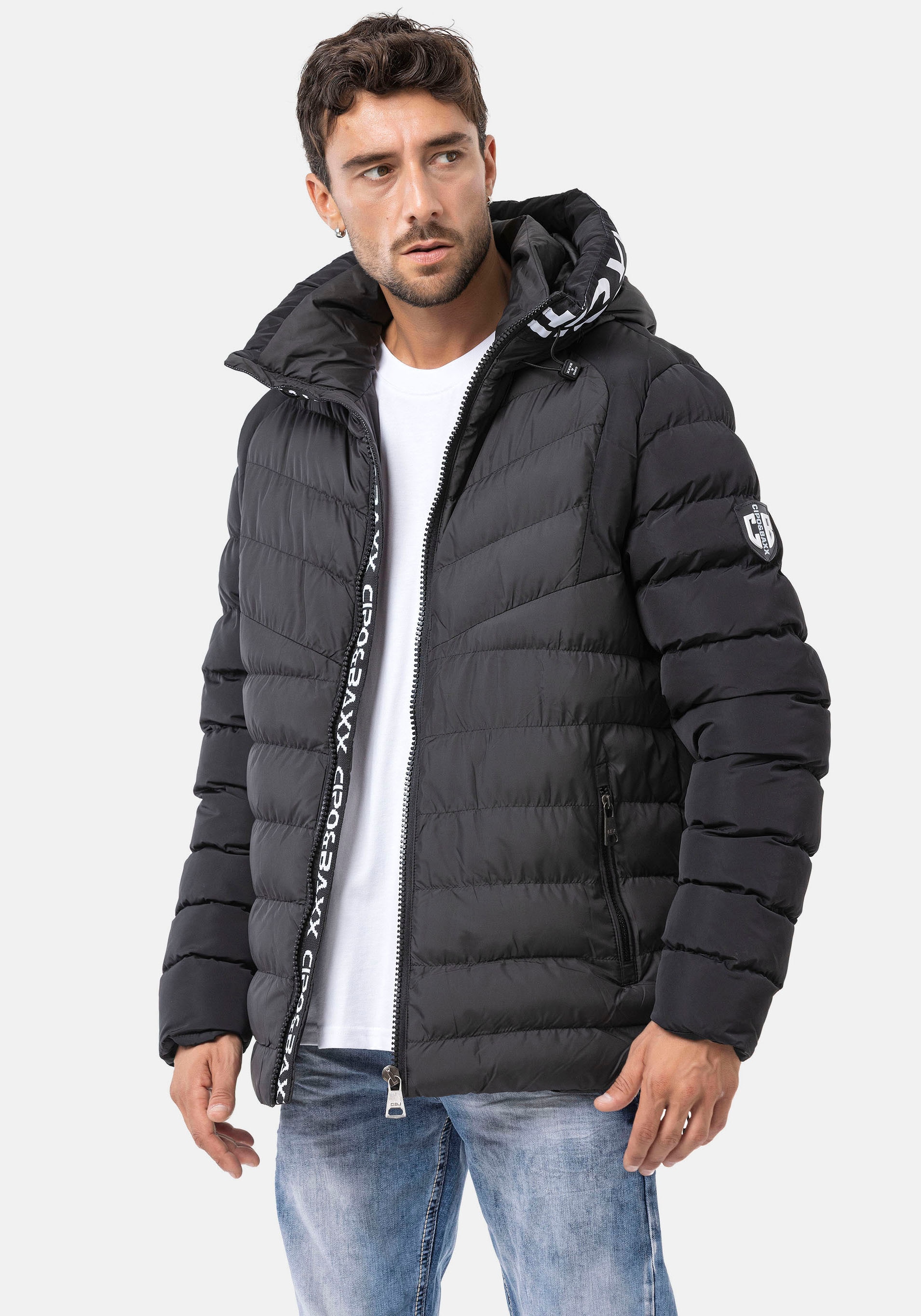Cipo & Baxx Steppjacke mit Kapuze
