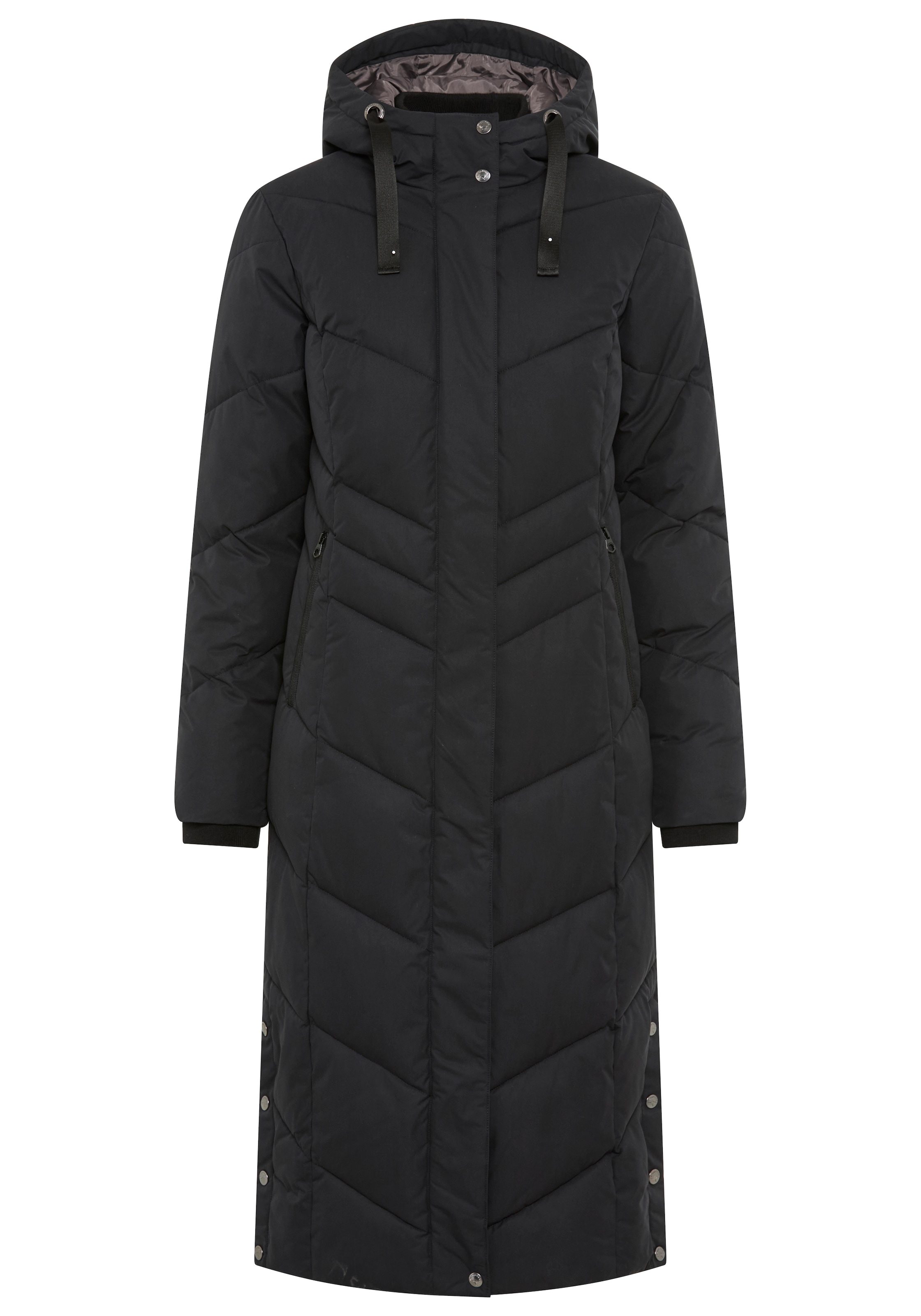 KangaROOS Manteau matelassé Langer Wintermantel mit seitlichen Knöpfen und Kapuze