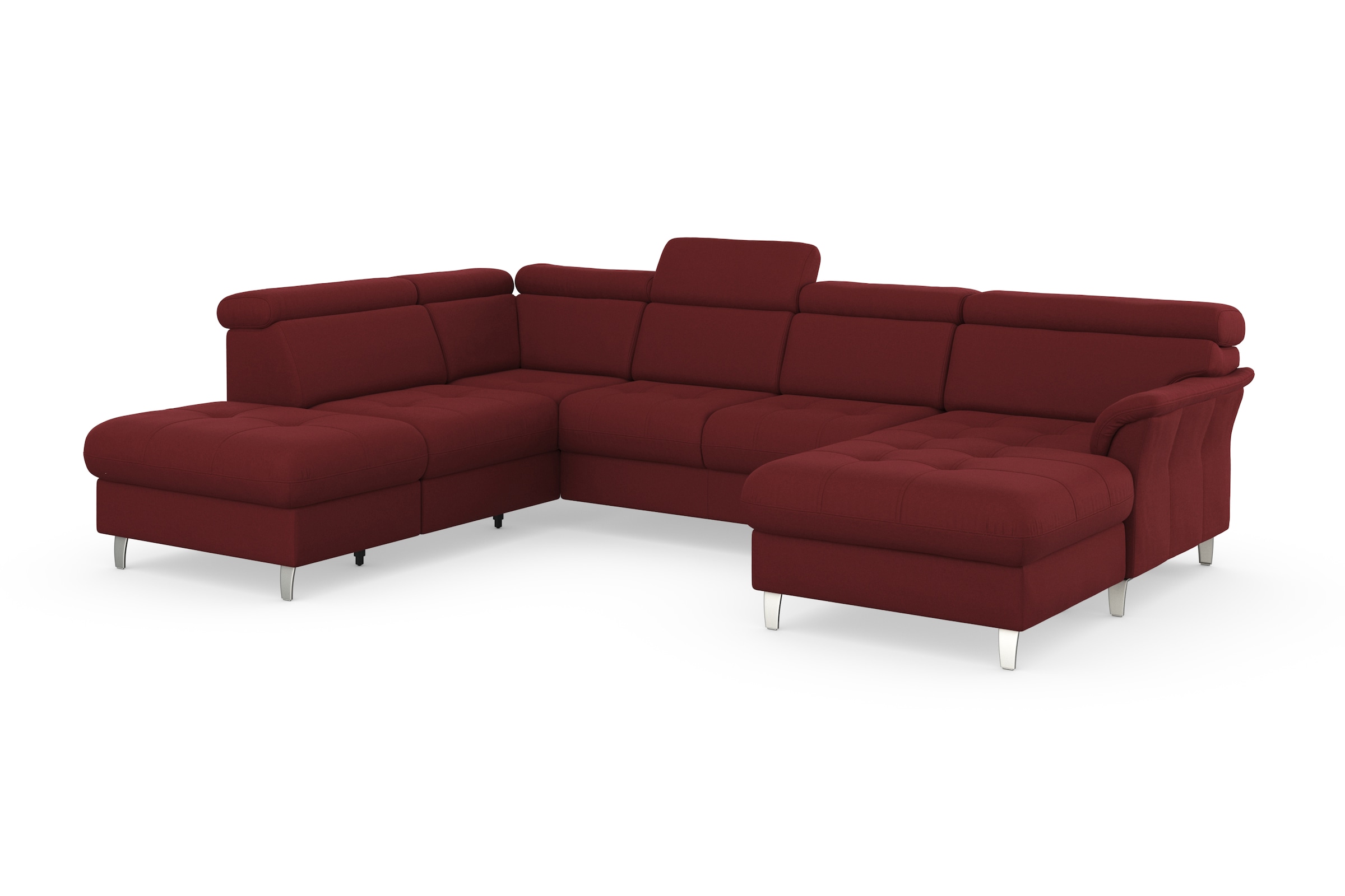 sit&more Paysage de salon »Marano U-Form« inklusive Kopfteilverstellung, wahlweise mit Bettfunktion, Bettkasten