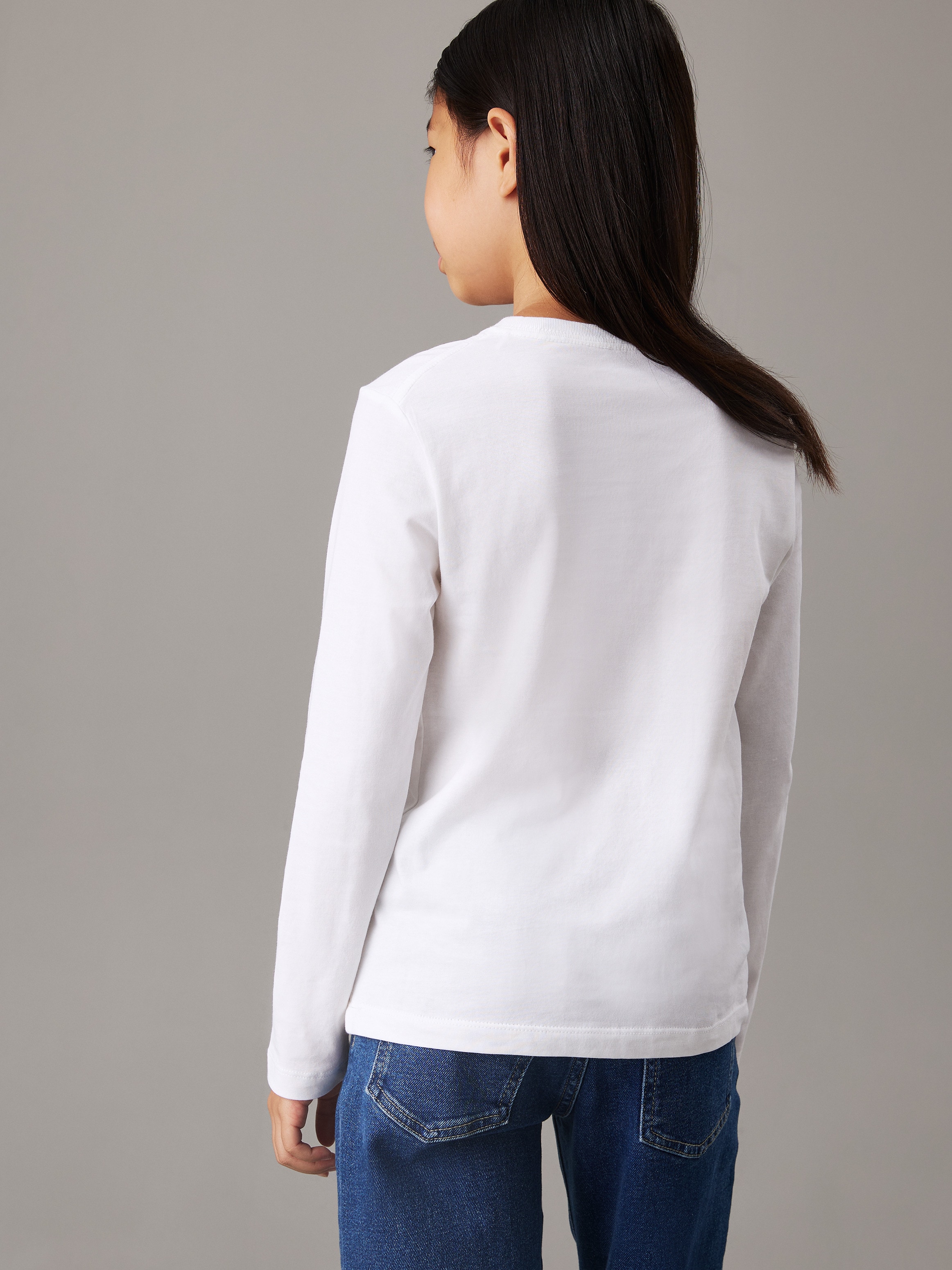 Calvin Klein Jeans Langarmshirt »Chest Monologo Ls T-Shirt« für Kinder bis 16 Jahre und mit Logoschriftzug