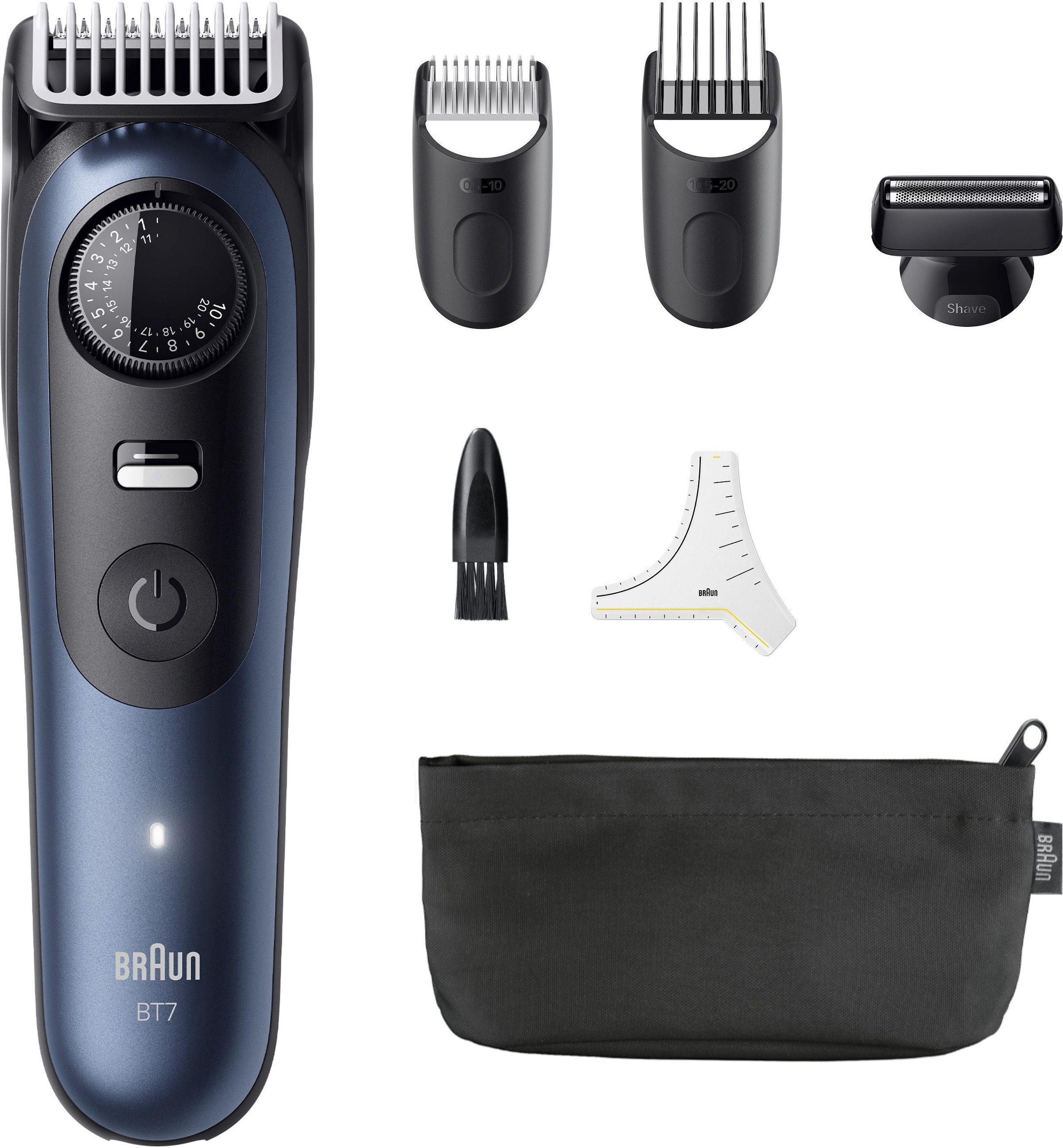 Braun Tondeuse à cheveux »Series 7 BT7540 / BT7520« 8 Aufsätze Ensemble 11 en 1, ProBlade, tondeuse à poils de nez, AutoSense, batterie 120 min