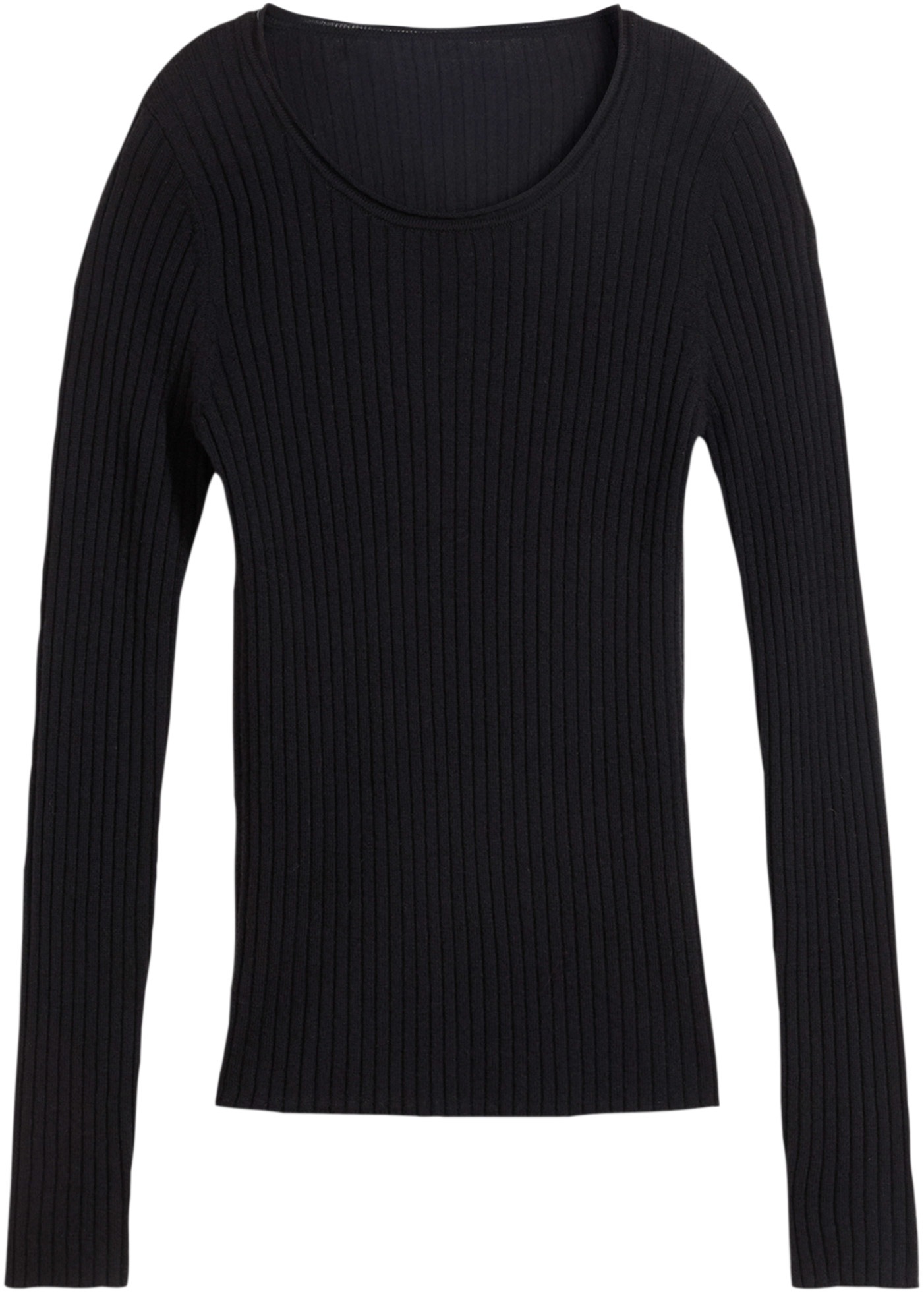 bonprix Strickpullover aus Merinowolle, Langarm, schmale Passform