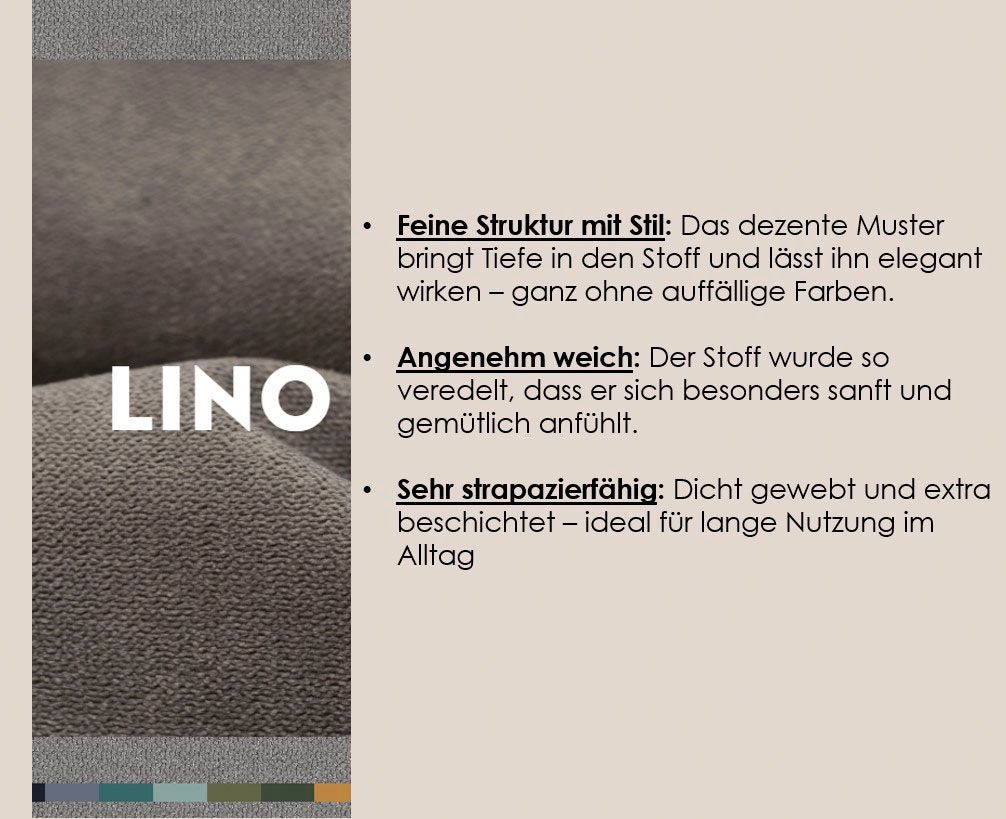 TRENDMANUFAKTUR Ecksofa »Amazing II, wahlw. mit Schlaffunktion & Bettkasten, Fuss schwarz« Recamiere beidseitig montierbar, L-Form,in Cord o. Struktur, B: 232 cm