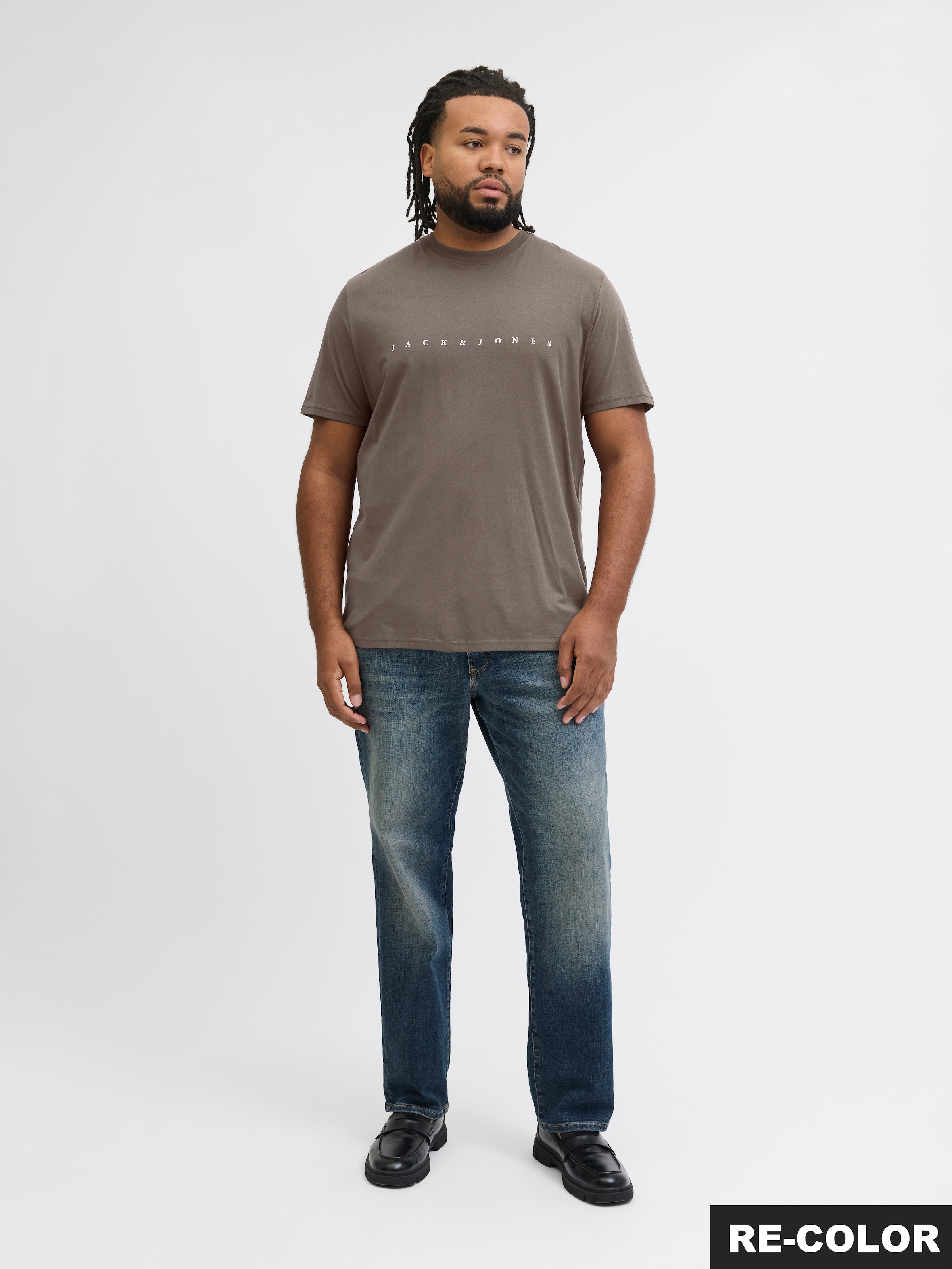 Jack & Jones PlusSize Shirt à col rond »JJESTAR JJ TEE SS NOOS PLS« Baumwolle, regular fit