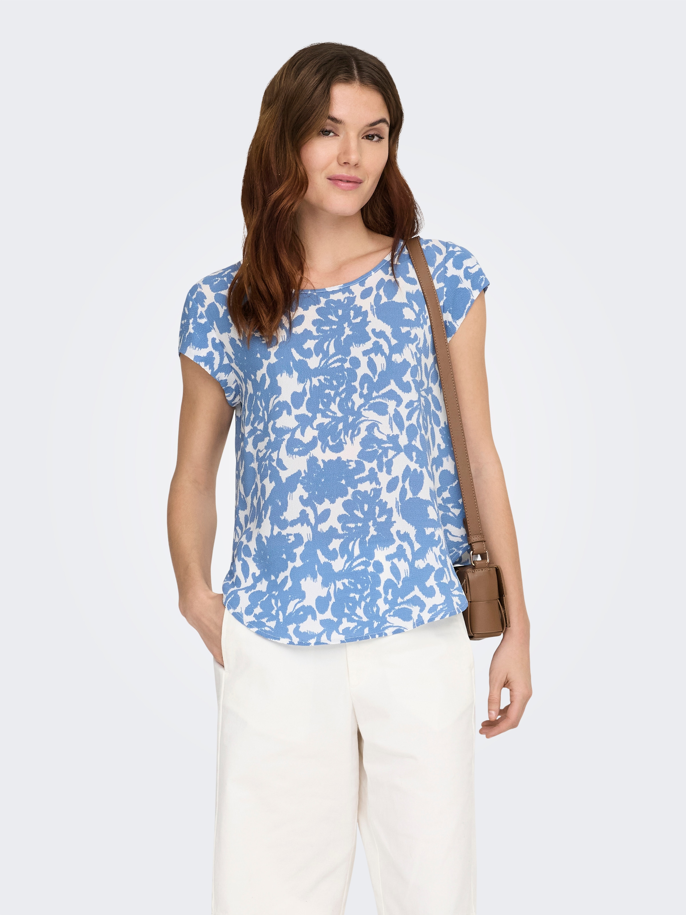 ONLY Chemisier à chemise »ONLVIC S/S AOP TOP NOOS PTM« avec imprimé sur toute la surface