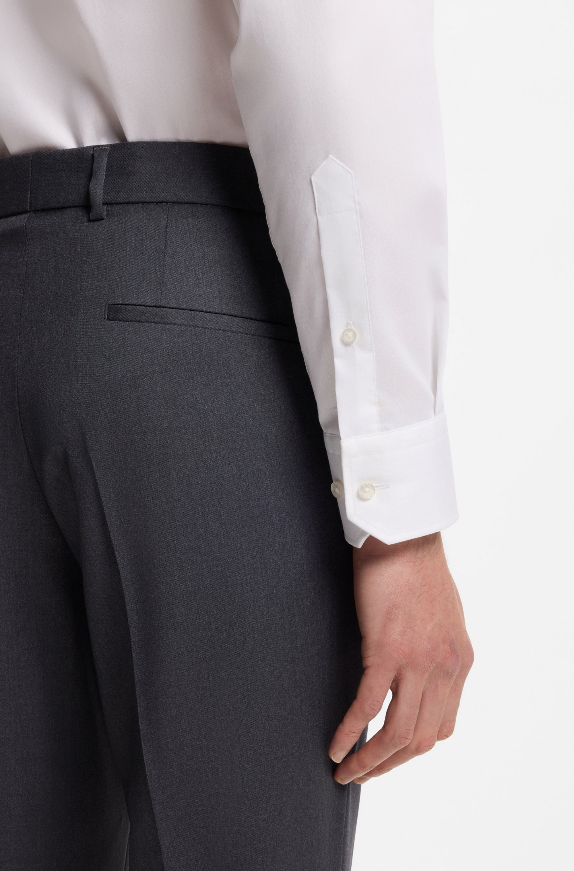 BOSS Chemise d'affaires Kent-Kragen, Regular Fit, bügelleichte Baumwollqualität