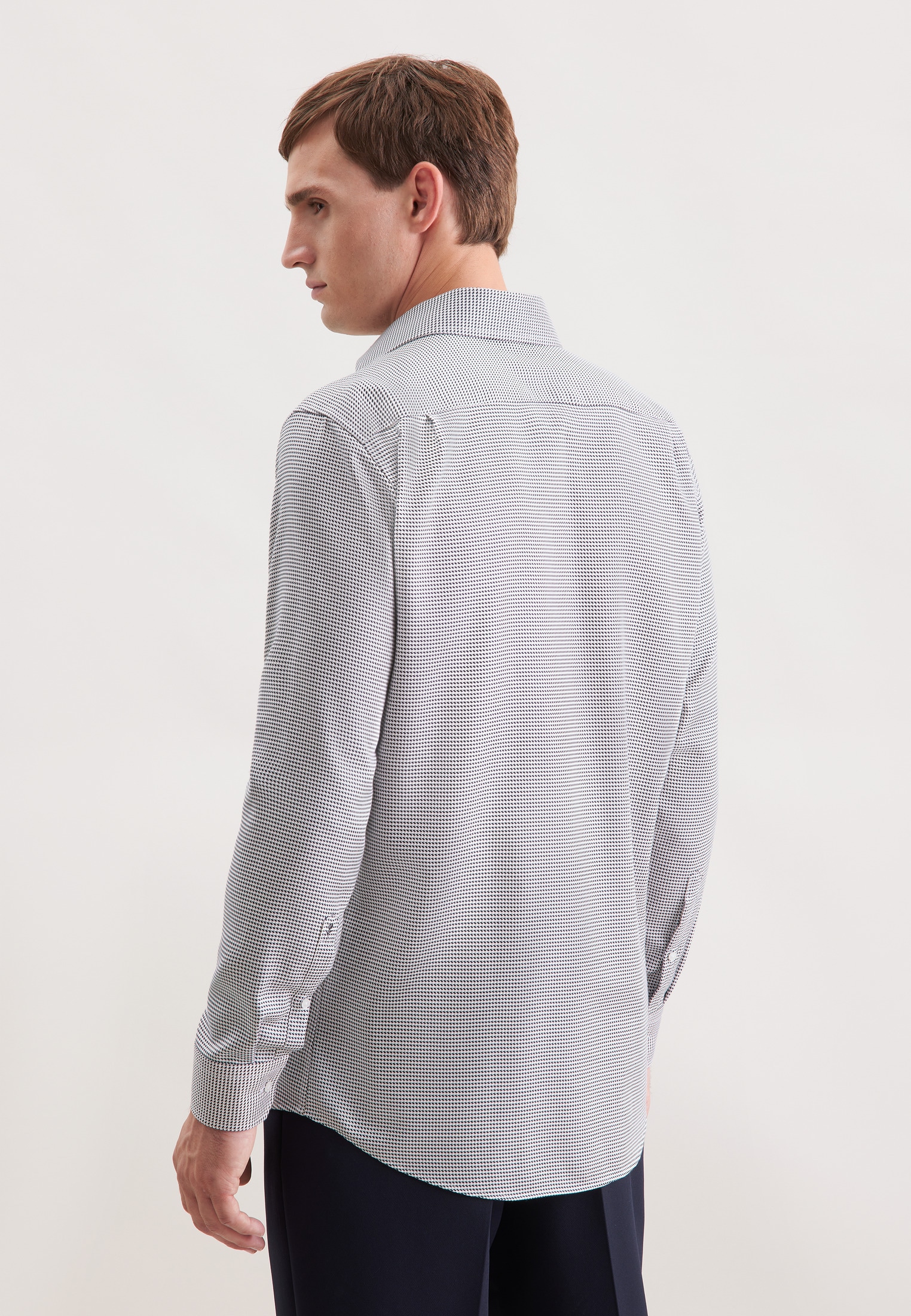 seidensticker Chemise d'affaires »Schwarze Rose« Regular 1/1 Kentkragen Pepita