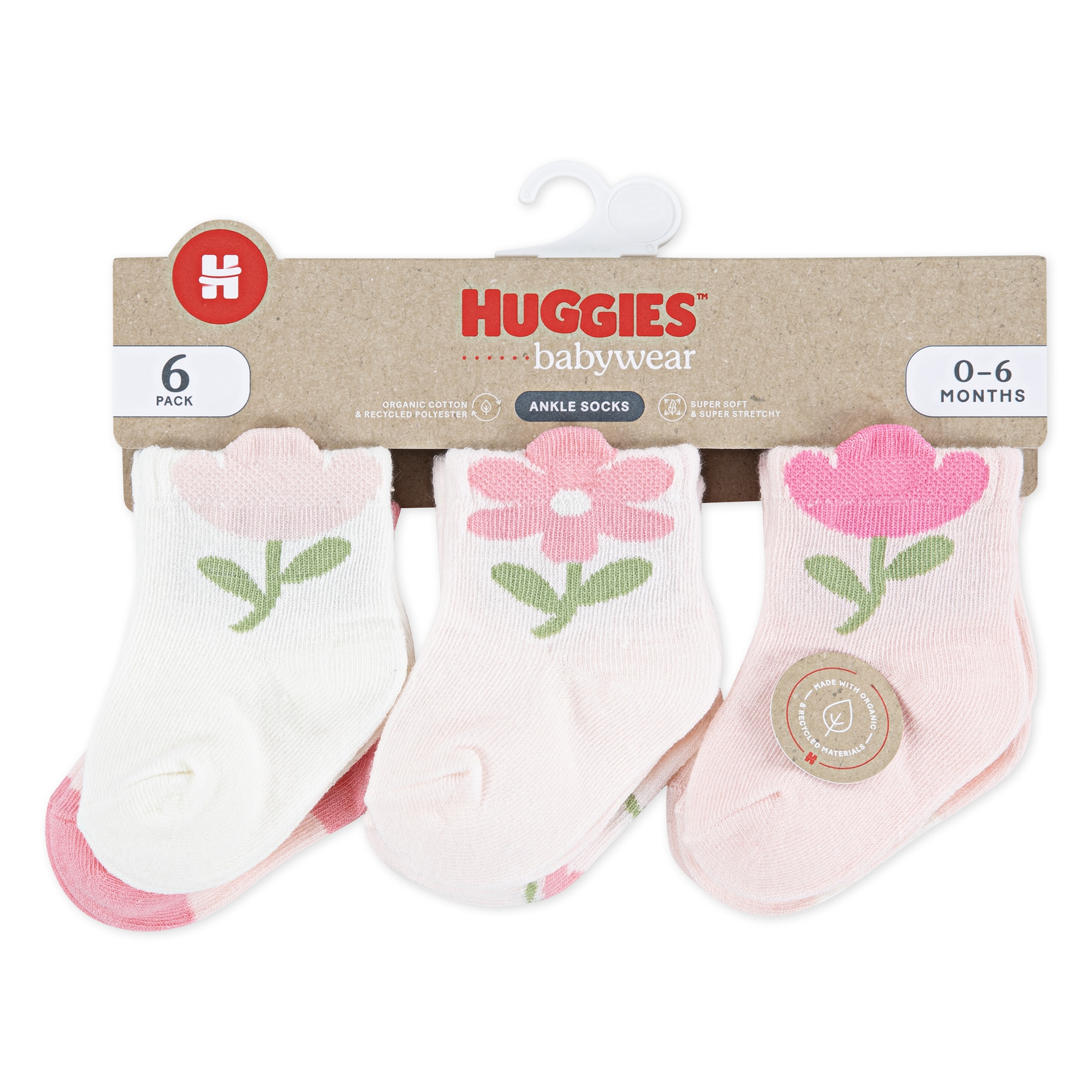 HUGGIES babywear Chaussettes »HGHG 6PK SOCK« Packung, 6 Couple tlg. mit Stickereien