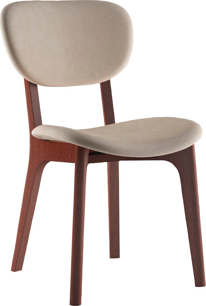 Home affaire Chaise »COZY Made in Italy« (Ensemble) 2 cuisstructure en hêtre, cerisier ou noyer, bois massif, chaise design
