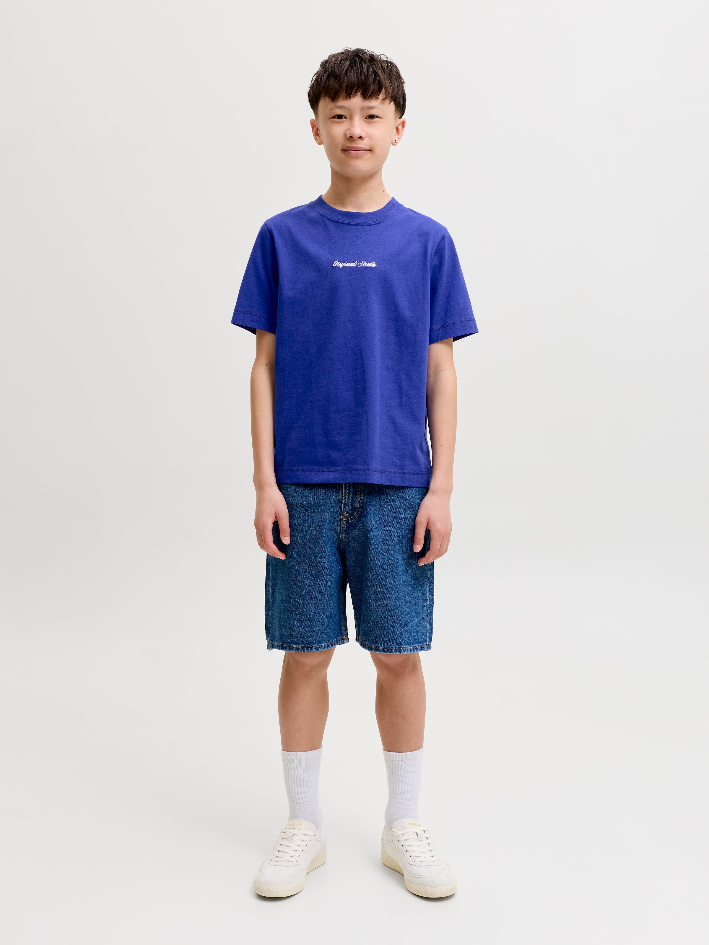 Jack & Jones Junior T-Shirt »JORNORREBRO EMB TEE SS CN NOOS JNR« Baumwolle, relaxed fit, Kurzarm