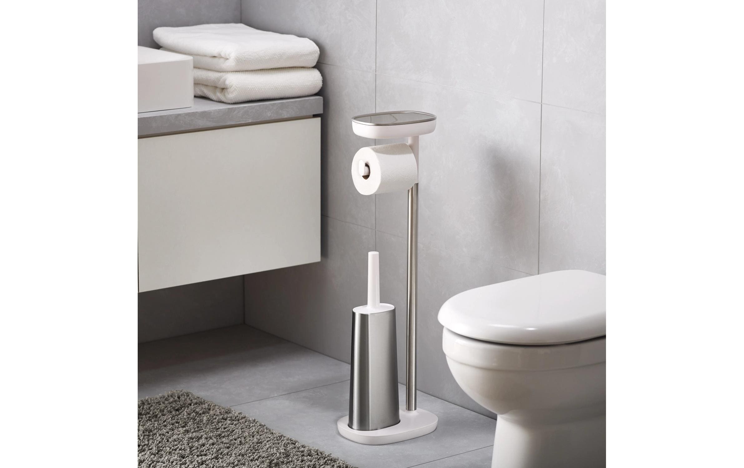 Joseph Joseph Garniture de WC »EasyStore™« mit integrierter Flex Toilettenbürste, 74 cm Höhe