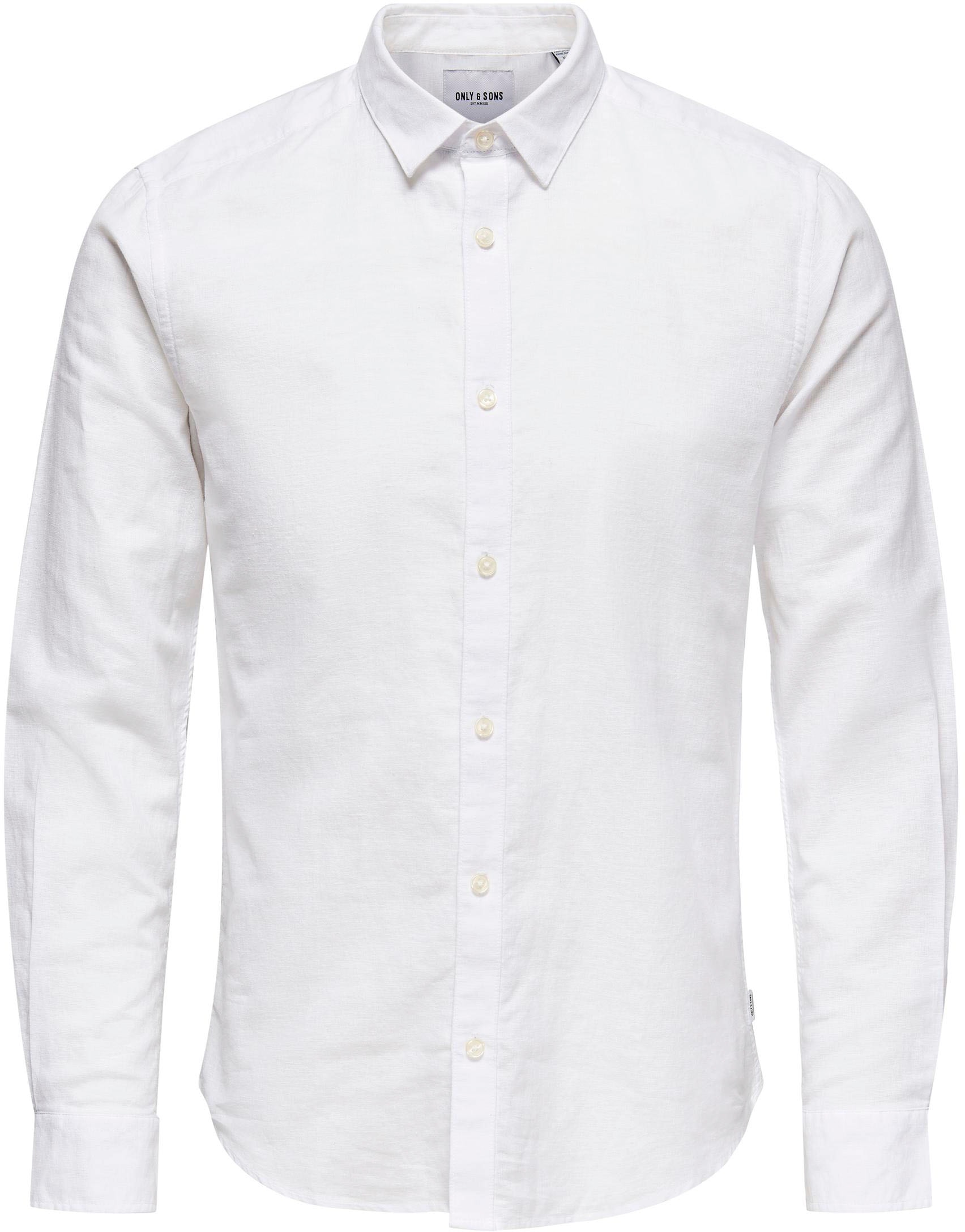 ONLY & SONS Langarmhemd »ONSCAIDEN LS SOLID LINEN SHIRT NOOS«
