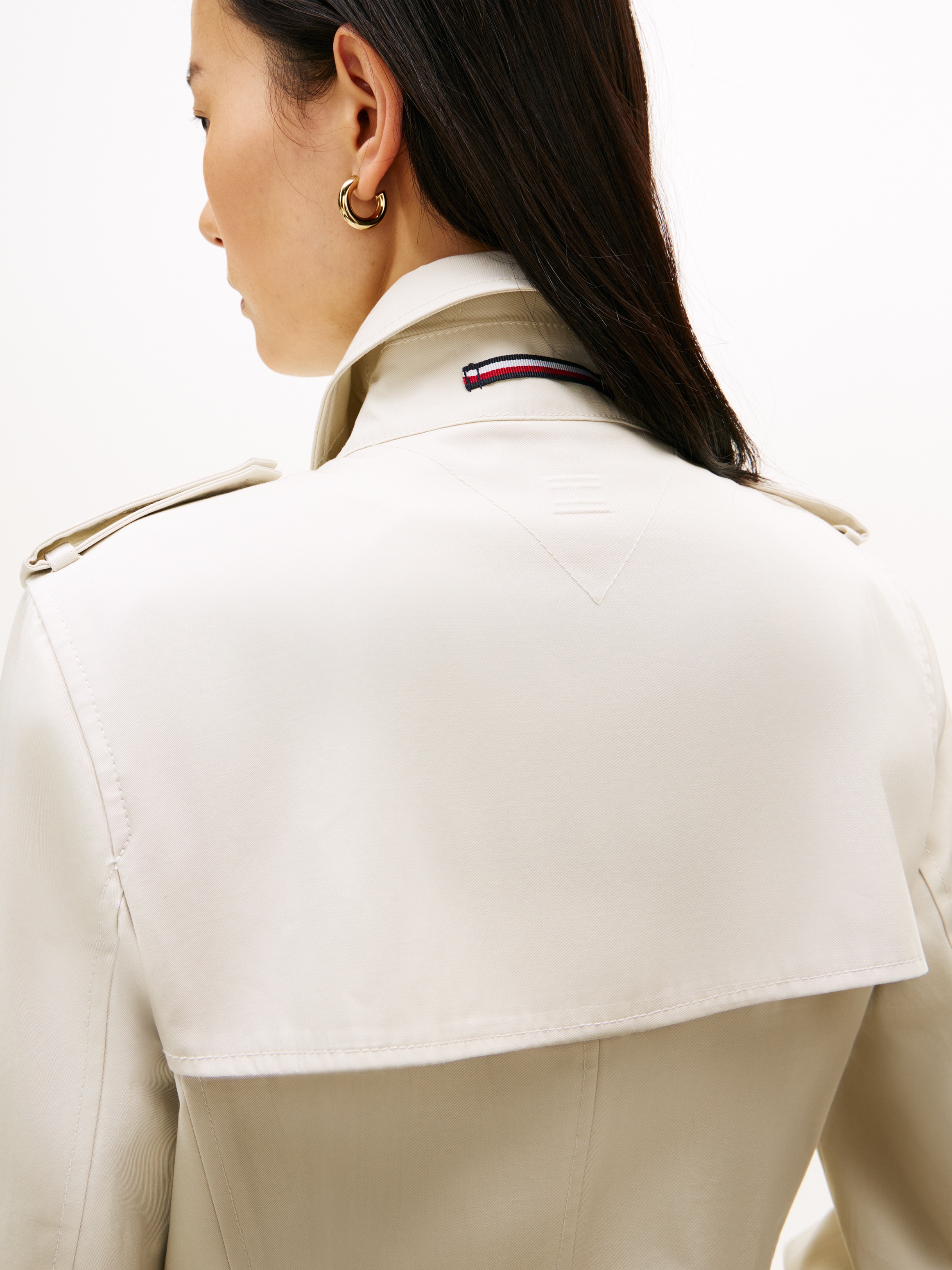 Tommy Hilfiger Trenchcoat »SLIM COTTON MIDI TRENCH«