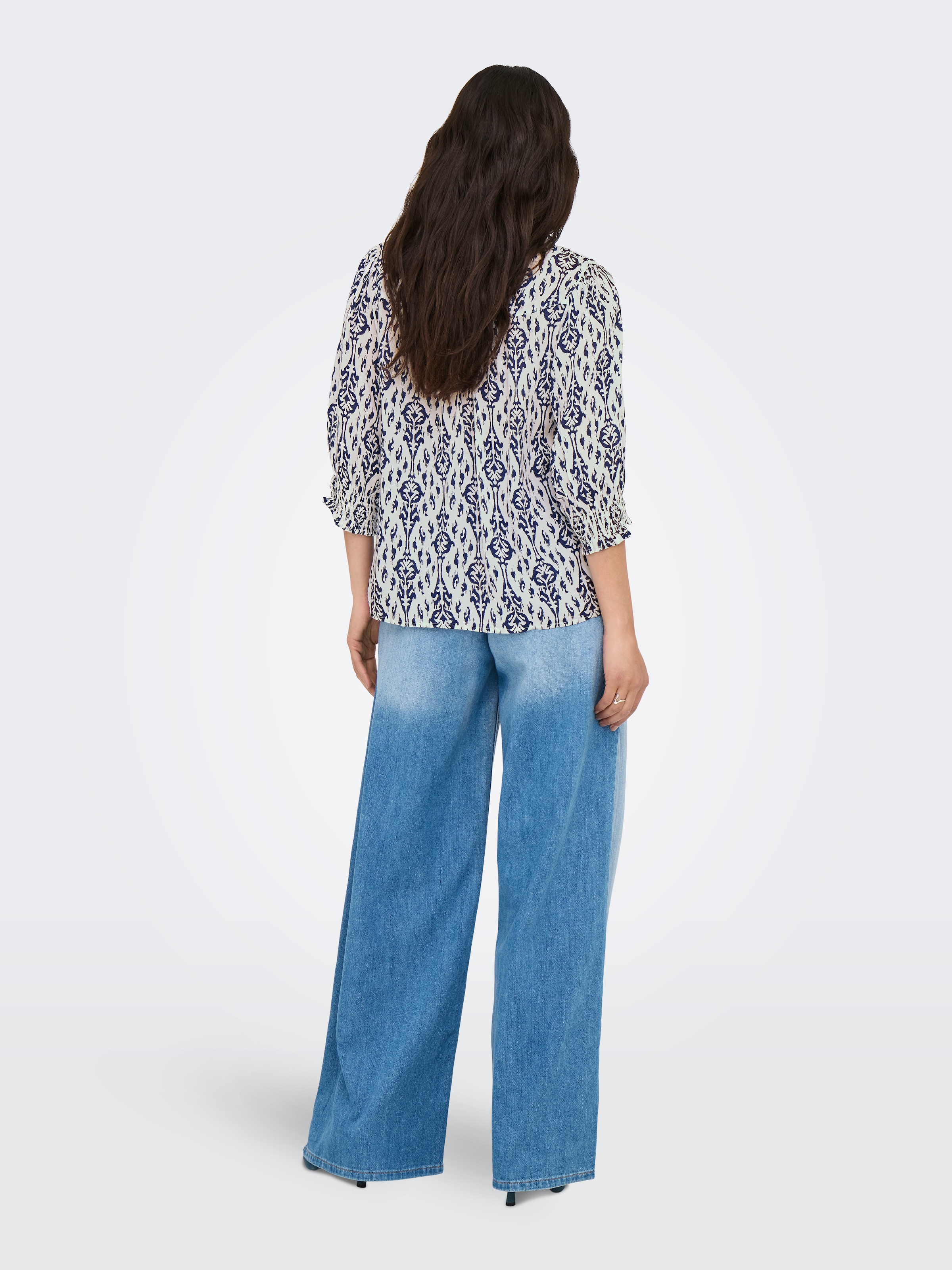 ONLY Kurzarmbluse »ONLRAYA 3/4 SHIRT WVN NOOS« Viskose, regular fit