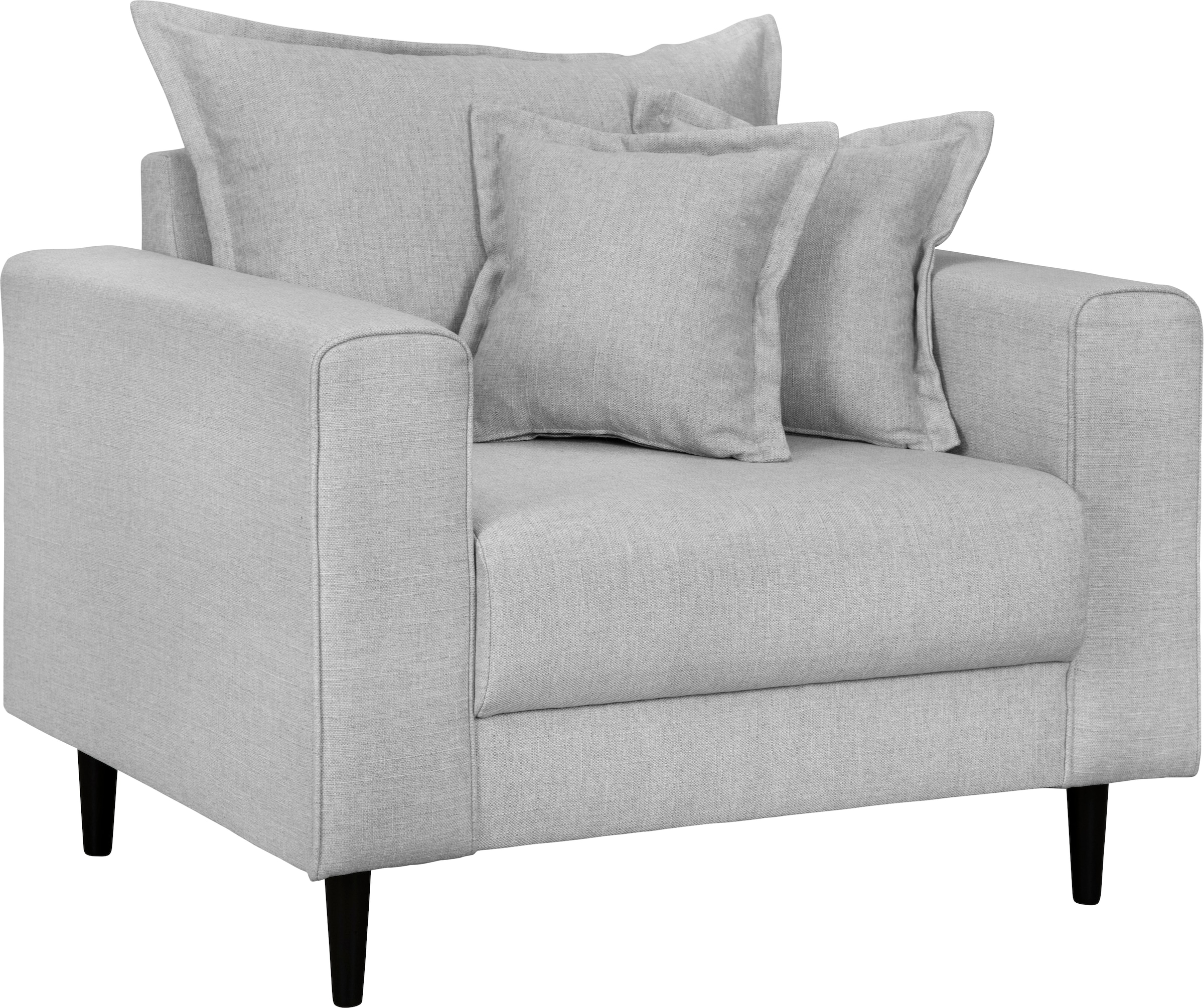 Home affaire Fauteuil »VEYRAS Loungesessel, Masse B/T/H: 95/84/76 cm« mit Wellenunterfederung, incl. Kissen