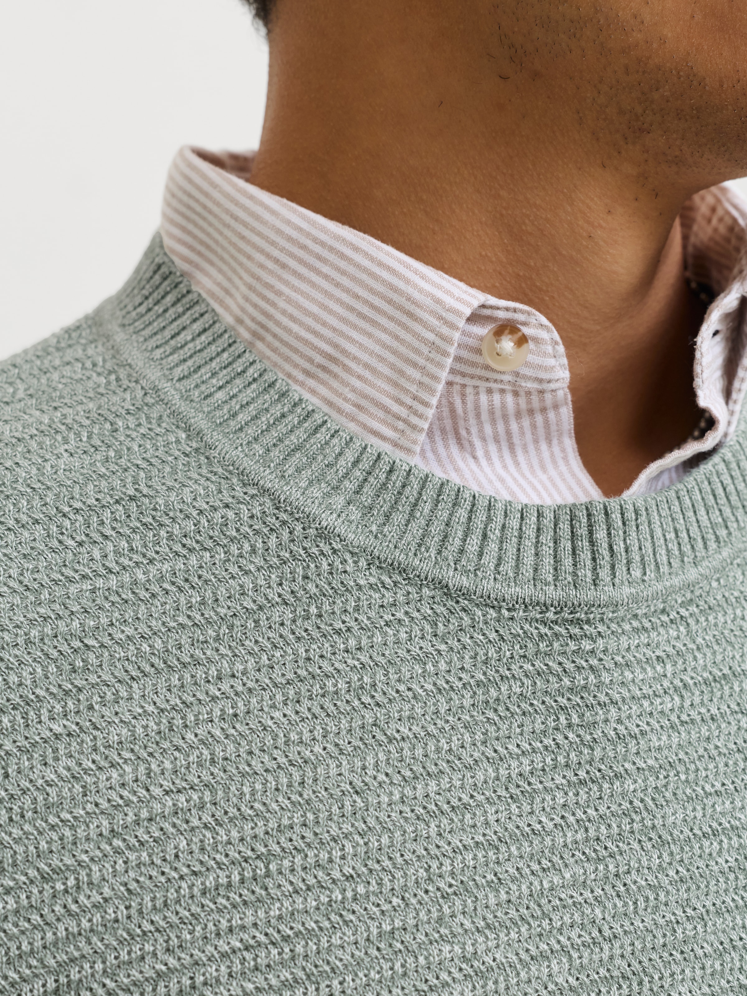 Jack & Jones Pull à col rond »JPRBLURILEY KNIT CREW NECK LS SN« coton, coupe régulière