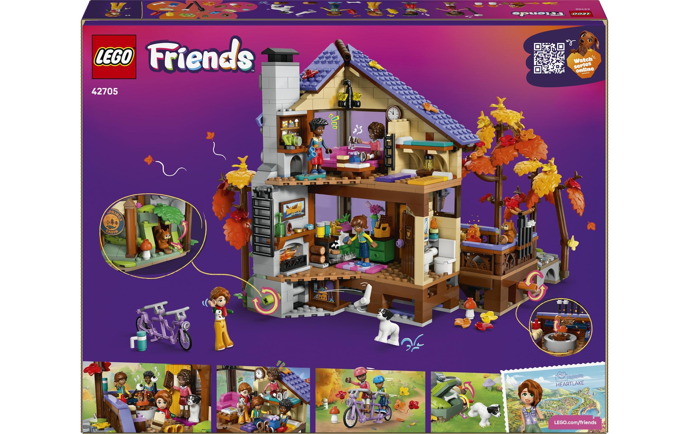 LEGO® Pions de construction »Gemütliche Hütte im Herbstwald (42705), LEGO Friends« fabriqué en Europe