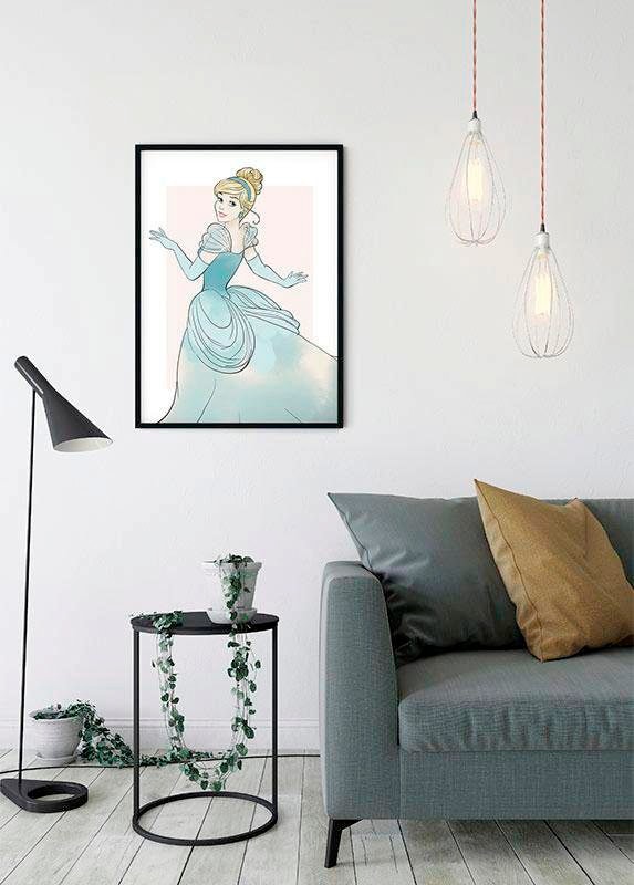 Komar Image »Cinderella Beauty« Disney 1 cuis tlg. tableau mural décoratif pour chambre d'enfant - sans cadre
