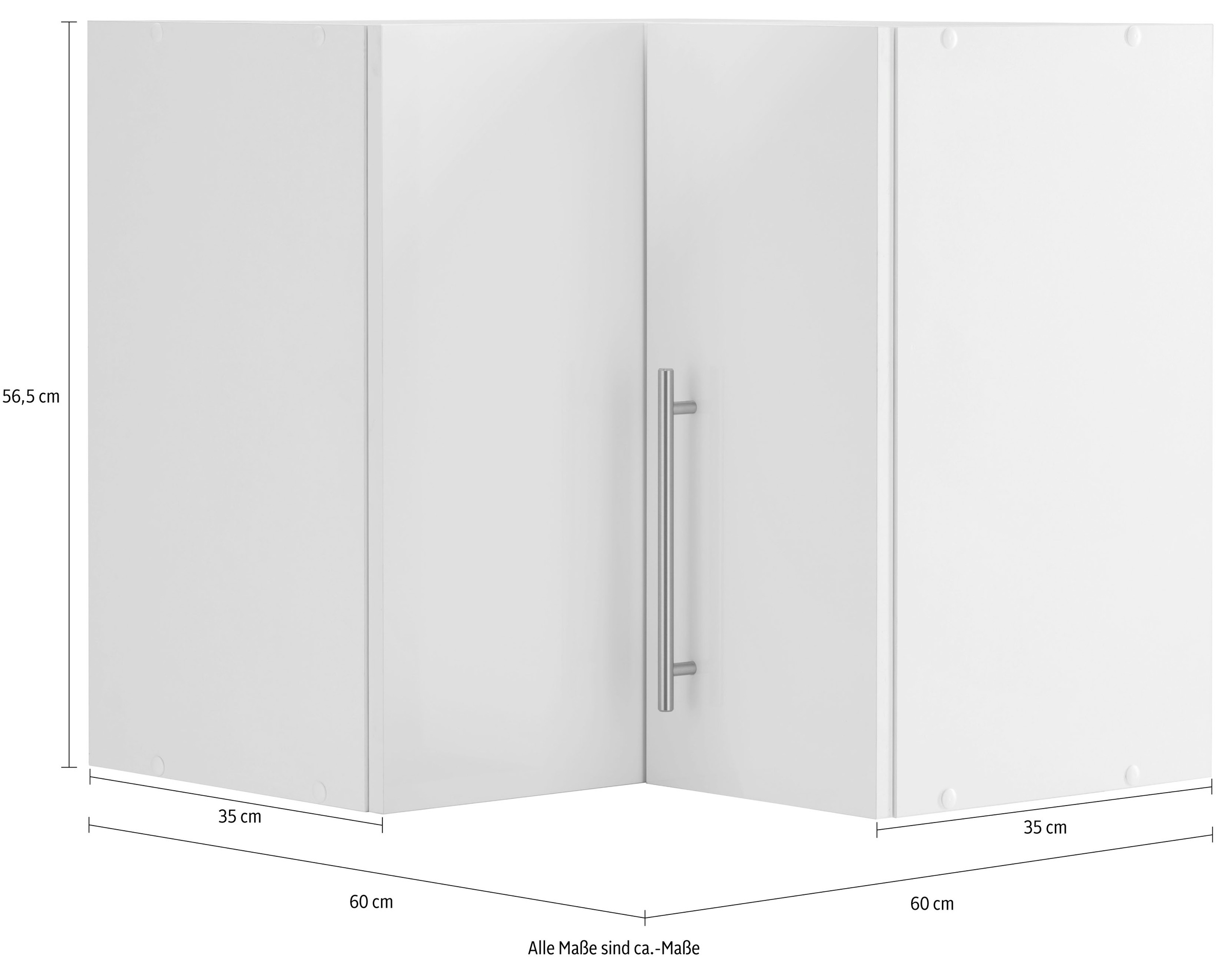 wiho Küchen Eckhängeschrank »Cali, TOPSELLER« 60 cm breit