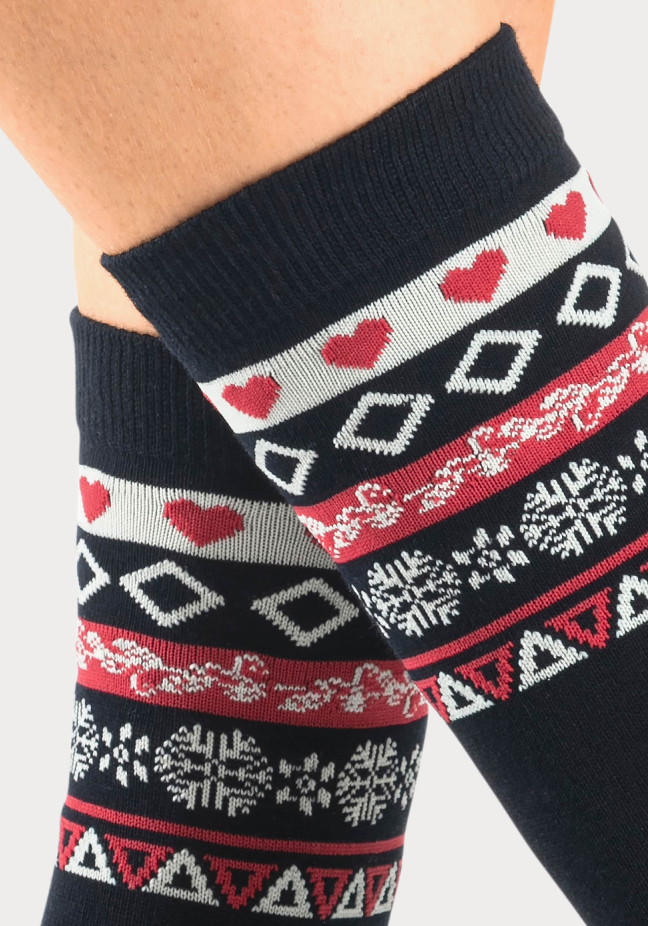 H.I.S Basicsocken Packung, 3 Stk. tlg. mit Wintermotiven