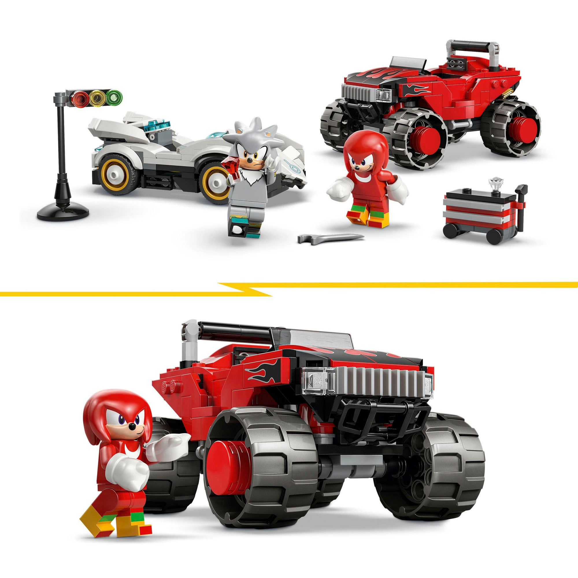 LEGO® Pions de construction »Silvers Auto vs. Knuckles' Monstertruck (77118), LEGO Sonic«