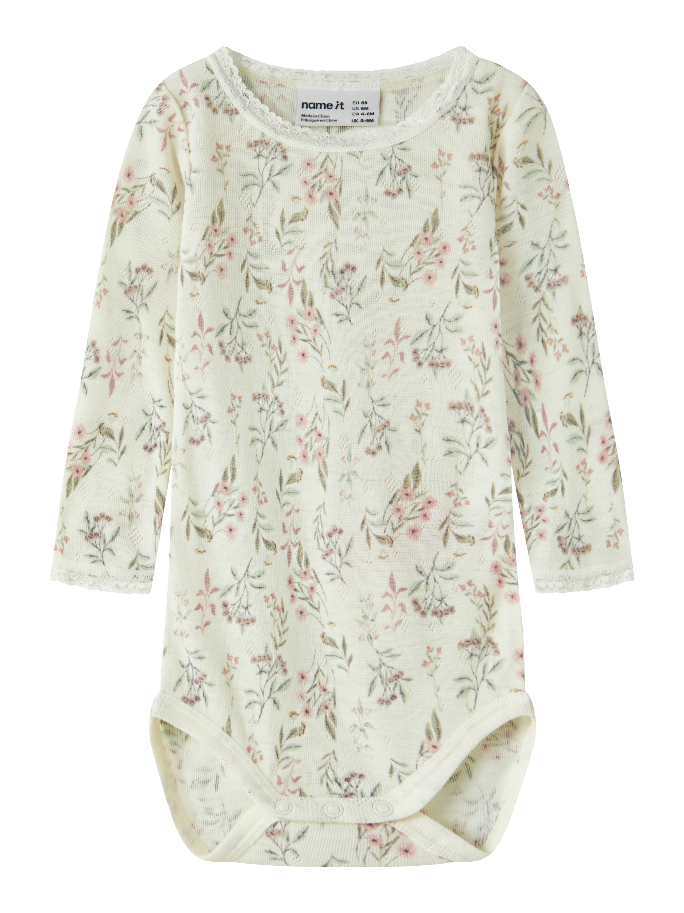 Name It Body à manches longues »NBFWANG WOOL NEEDLE LS BODY NOOS« Laine
