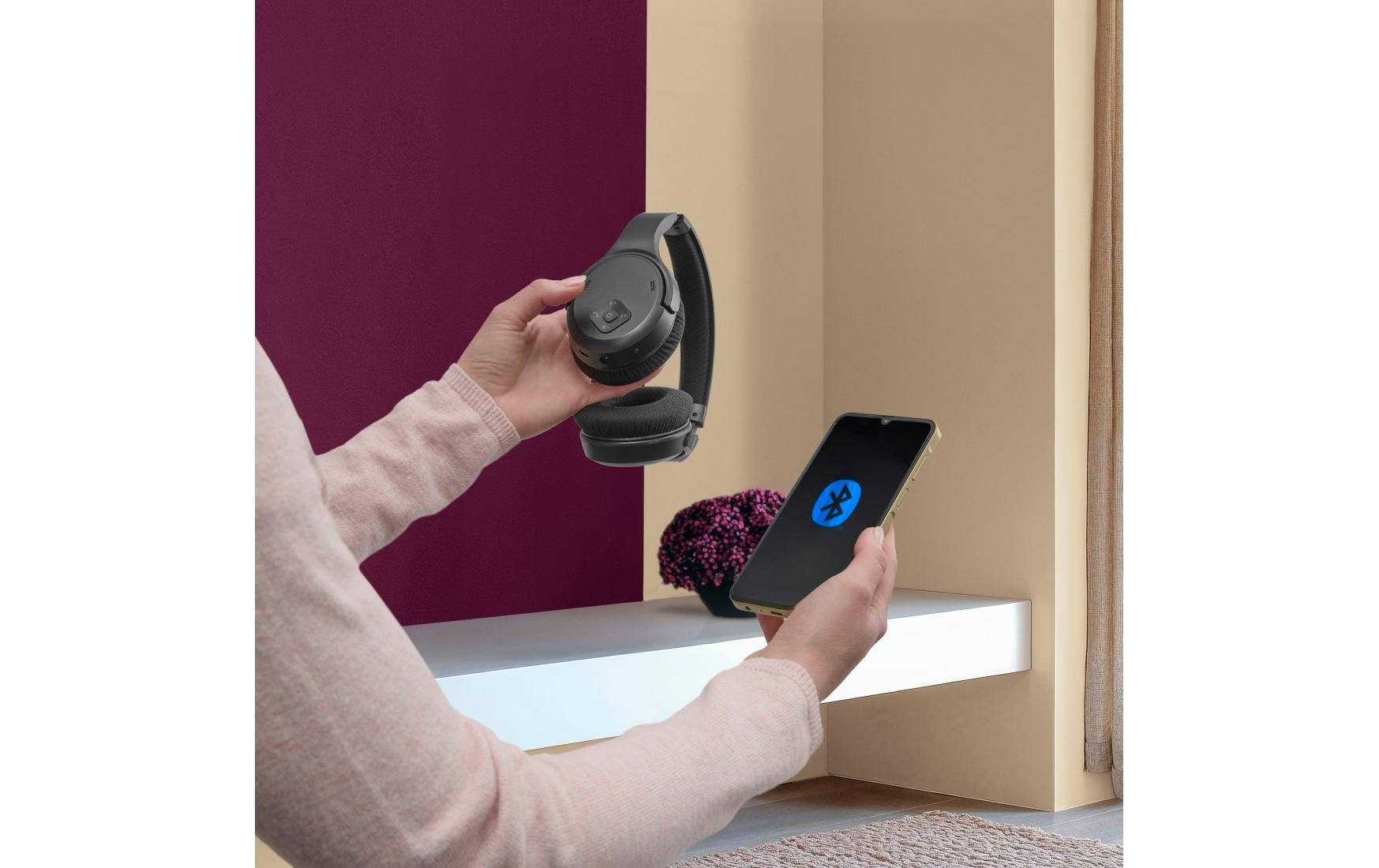   Over-Ear-Kopfhörer Active Noise Cancelling (ANC) eingebautes Mikrofon, Ladezeit: 2,5h