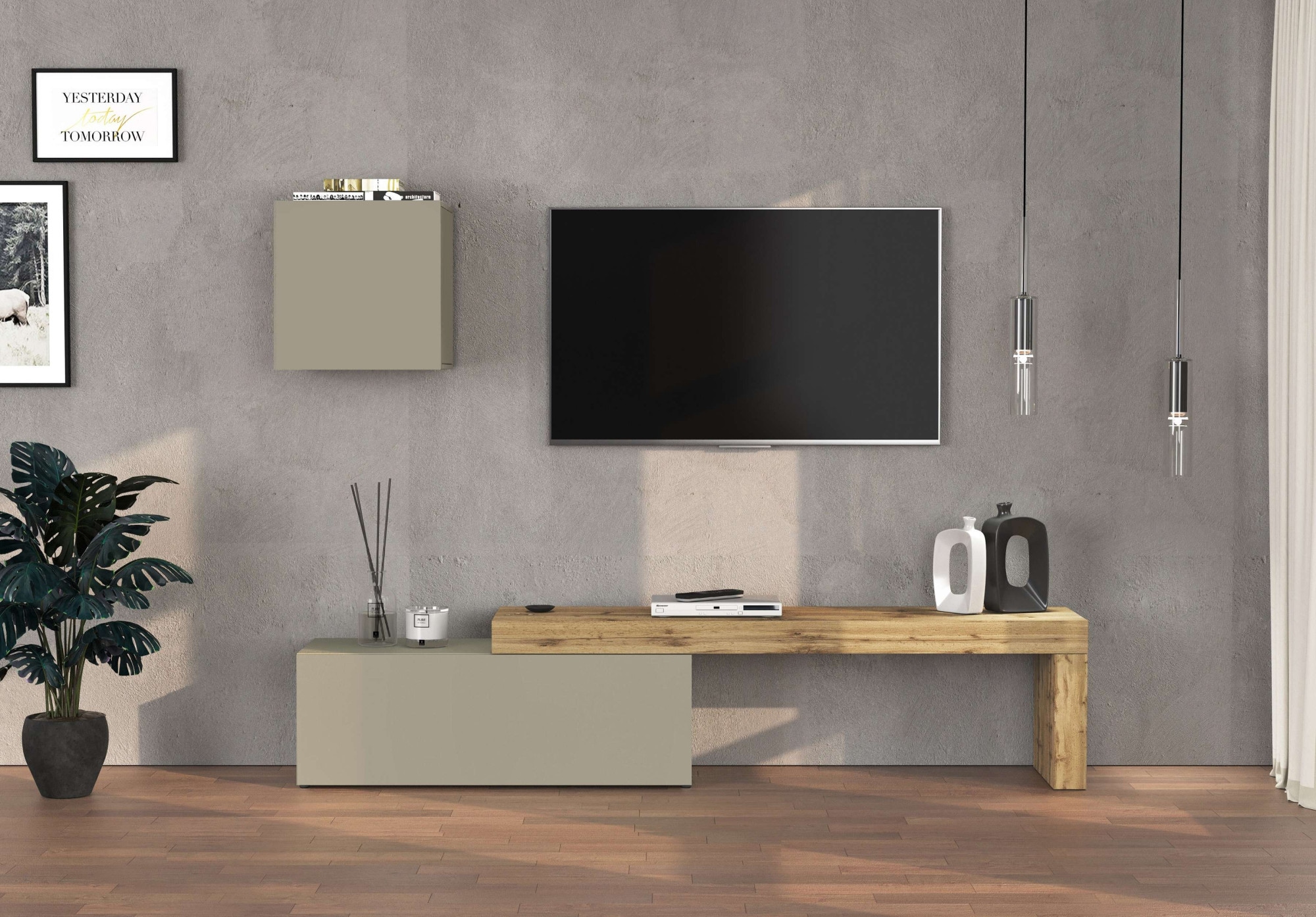 INOSIGN TV-Wand »Chronos TV-Set, Wohnwand – Elemente frei platzierbar, Made in Italy« Set, 2-er set, 2 Stk. tlg.