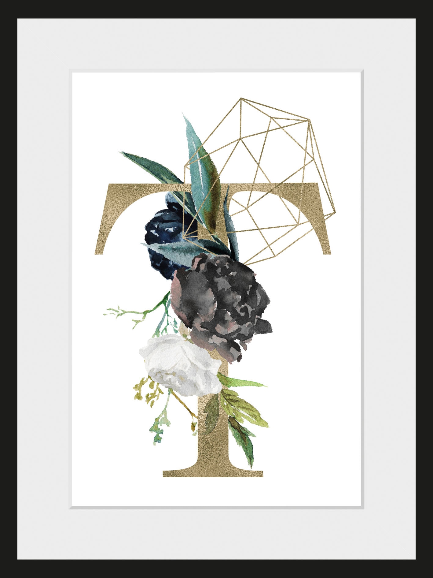 queence Image »T« 1 cuis tlg. HD Premium Poster-Druck inkl. Holzrahmen