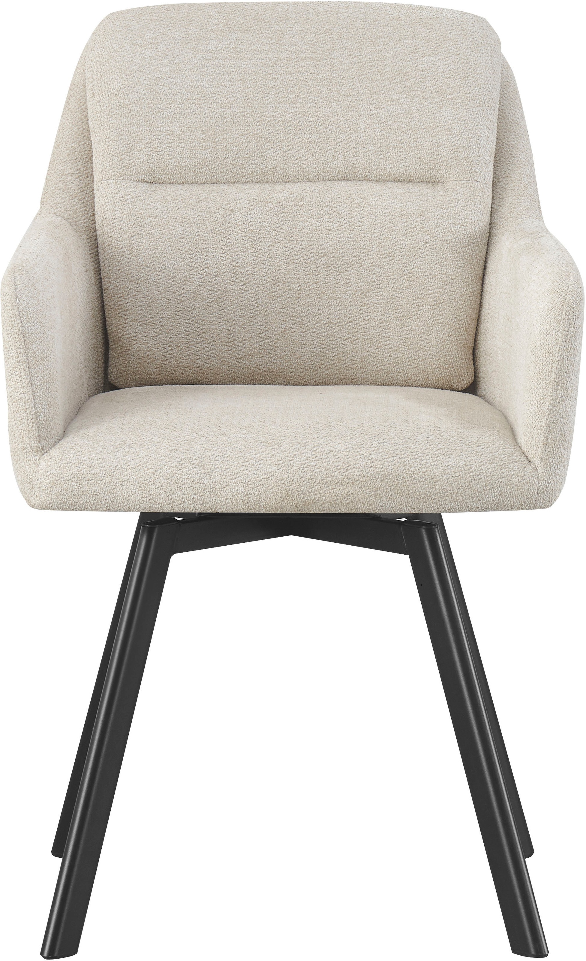 Home affaire Chaise de salle à manger »NEEPAWA, 2er Set, mit Metallgestell in matt schwarz« (Ensemble) 2 cuisin verschiedenen Farben, Belsatbarkeit pro Stuhl 120 kg, mit Armlehne