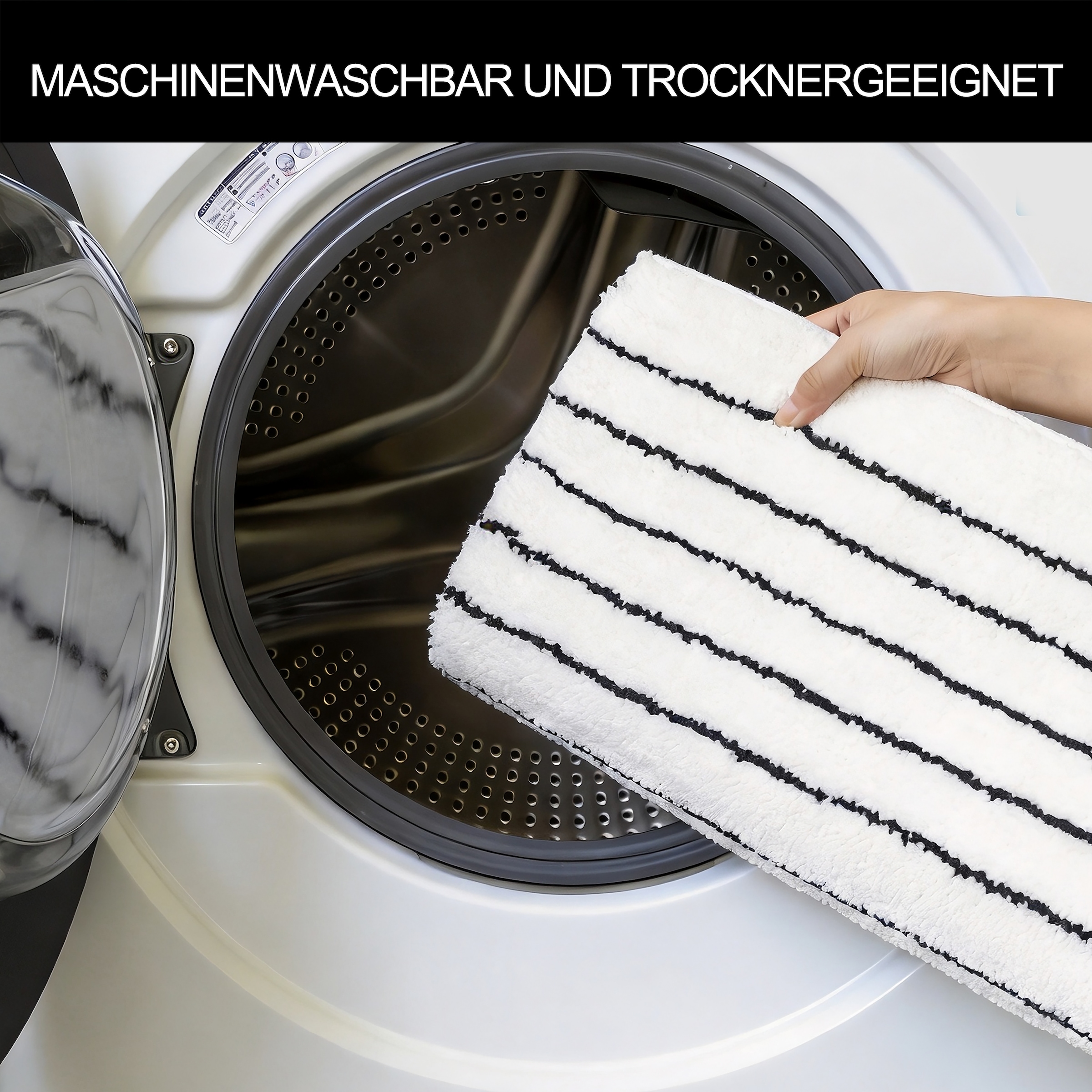 LeGer Home by Lena Gercke Badematte »Tamsin, Badvorleger, Badezimmer Teppich, Duschvorleger« Höhe 10 mm rutschhemmend beschichtet fussbodenheizungsgeeignet | schnell trocknend Streifen, modern