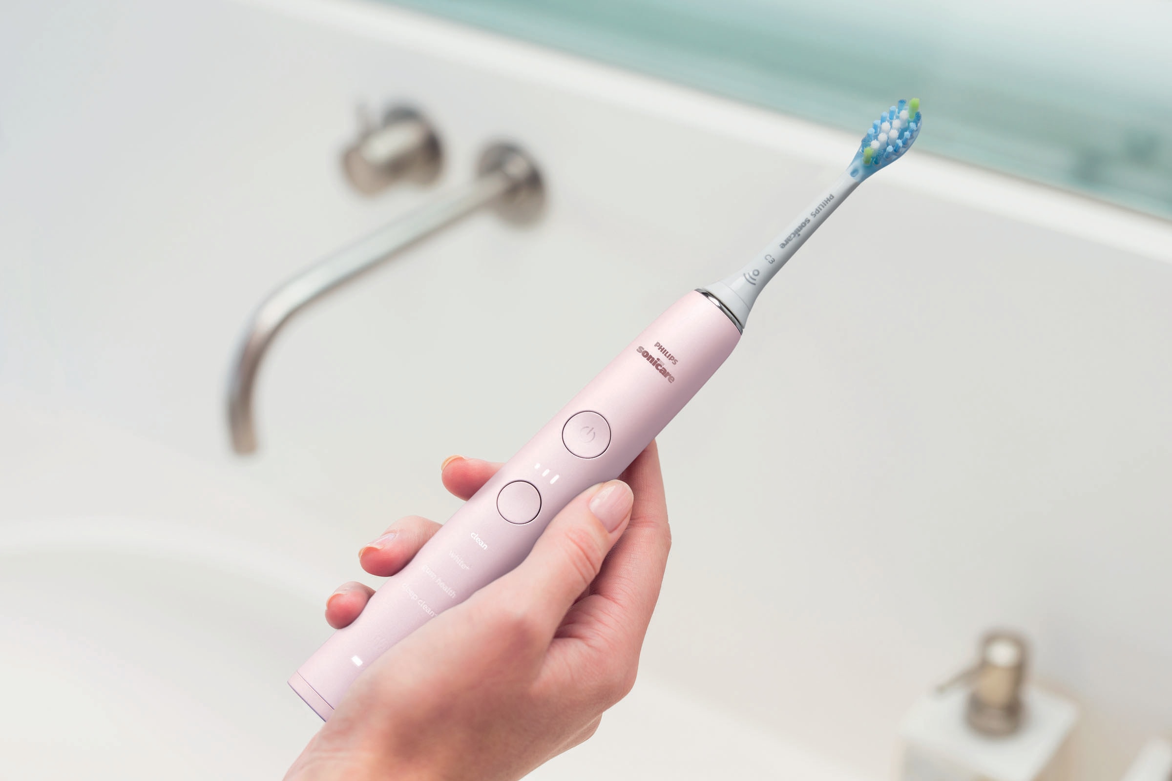 Philips Sonicare Elektrische Zahnbürste »DiamondClean 9000 HX9911« 1 Stk. Aufsteckbürsten mit Schalltechnologie, Ladeglass, USB-Reiseetui